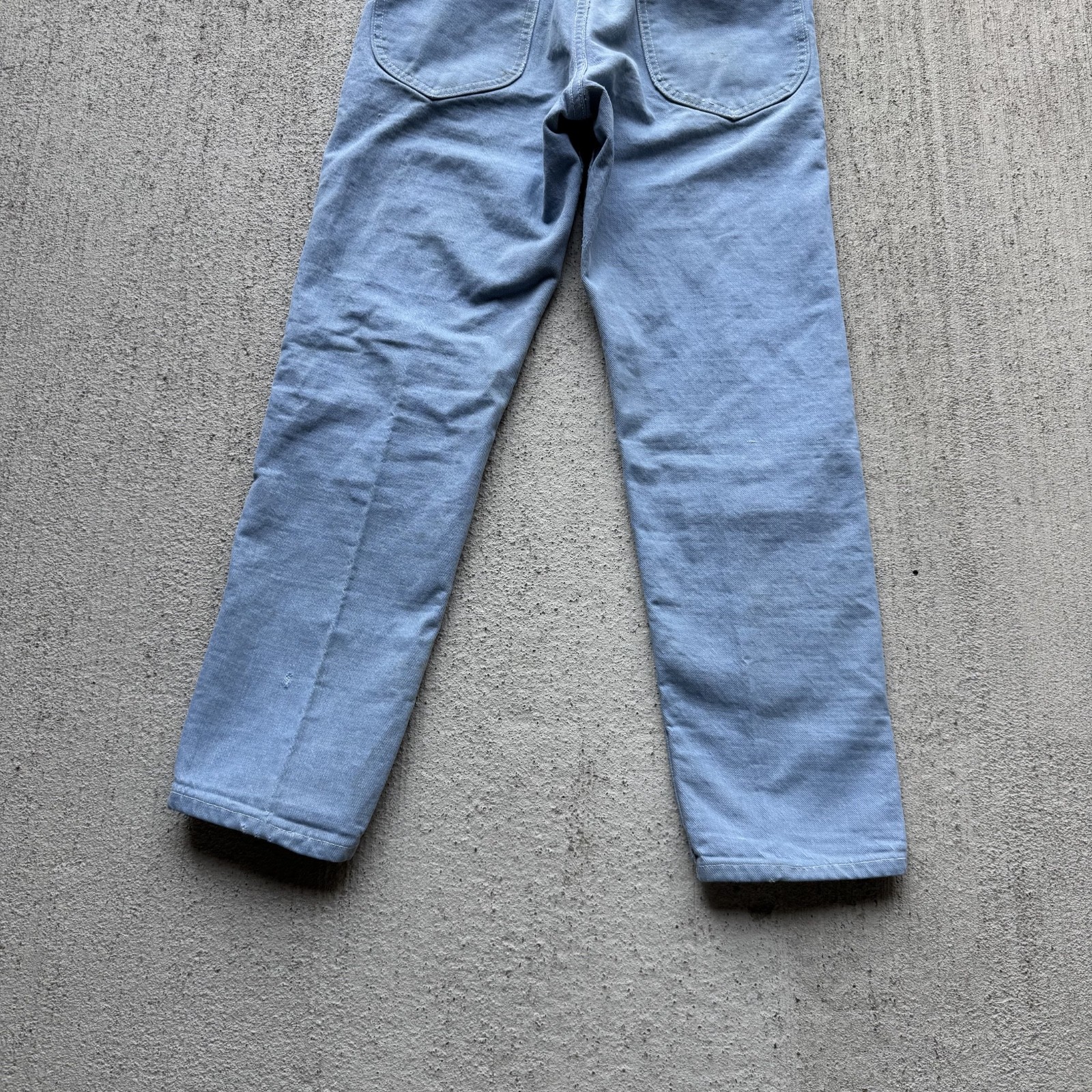 1960s Baby Blue Lee Leens Cotton Jeans 27×25