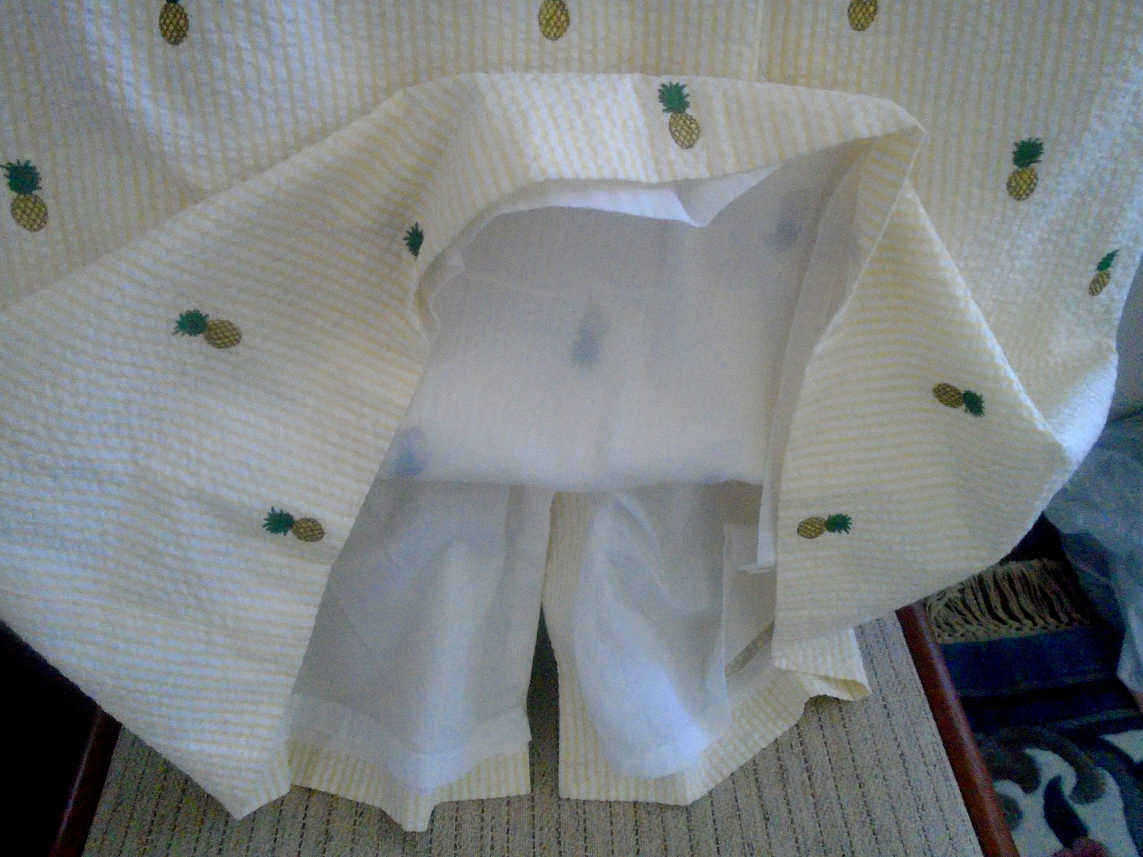 BROOKS BROTHERS Yellow White Seersucker Sheath Sleeveless Dress Lined Size 14!