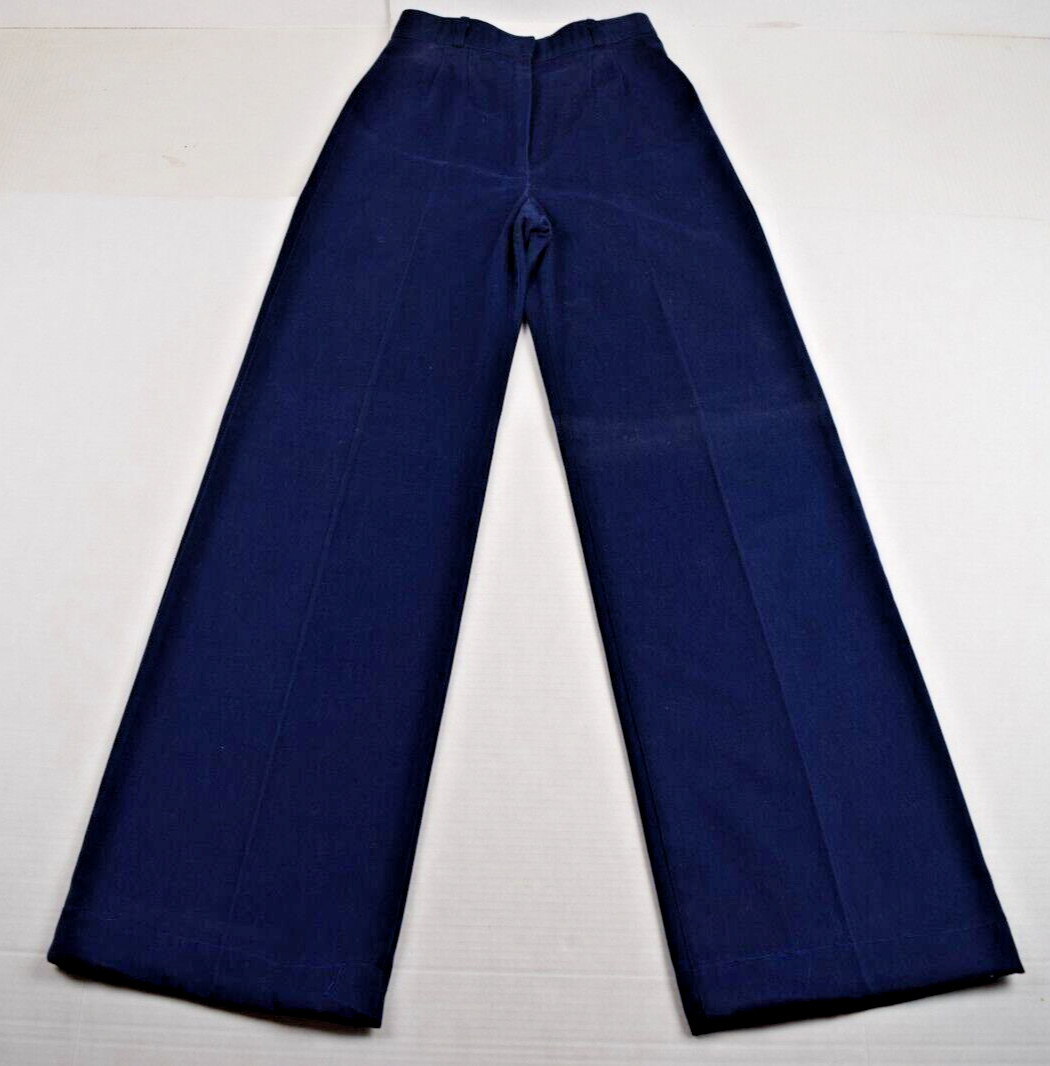 Vintage Pants Bronson of California Size 26 x 32 60s Blue Heavy Fabric Wide Leg