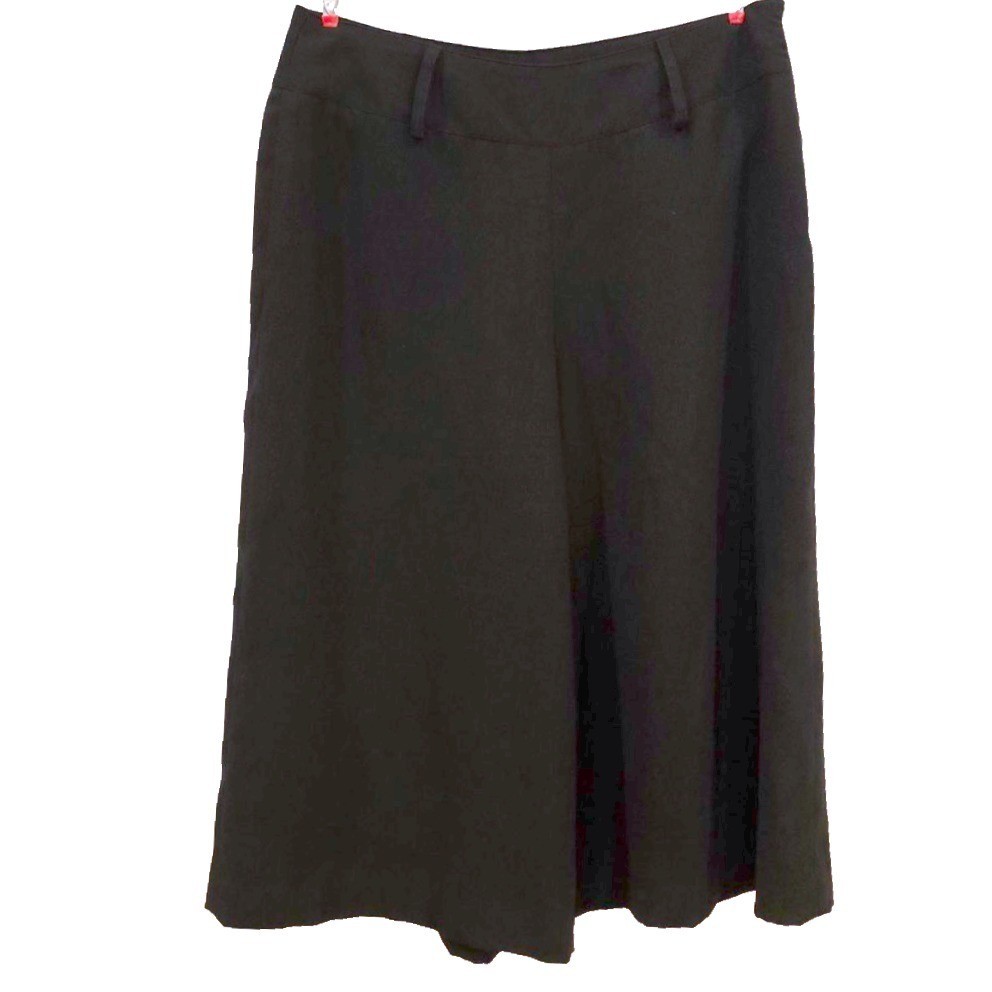 VTG 2000s Worthington Culottes Pants Womens 10 Black Gaucho Wide Leg Crop