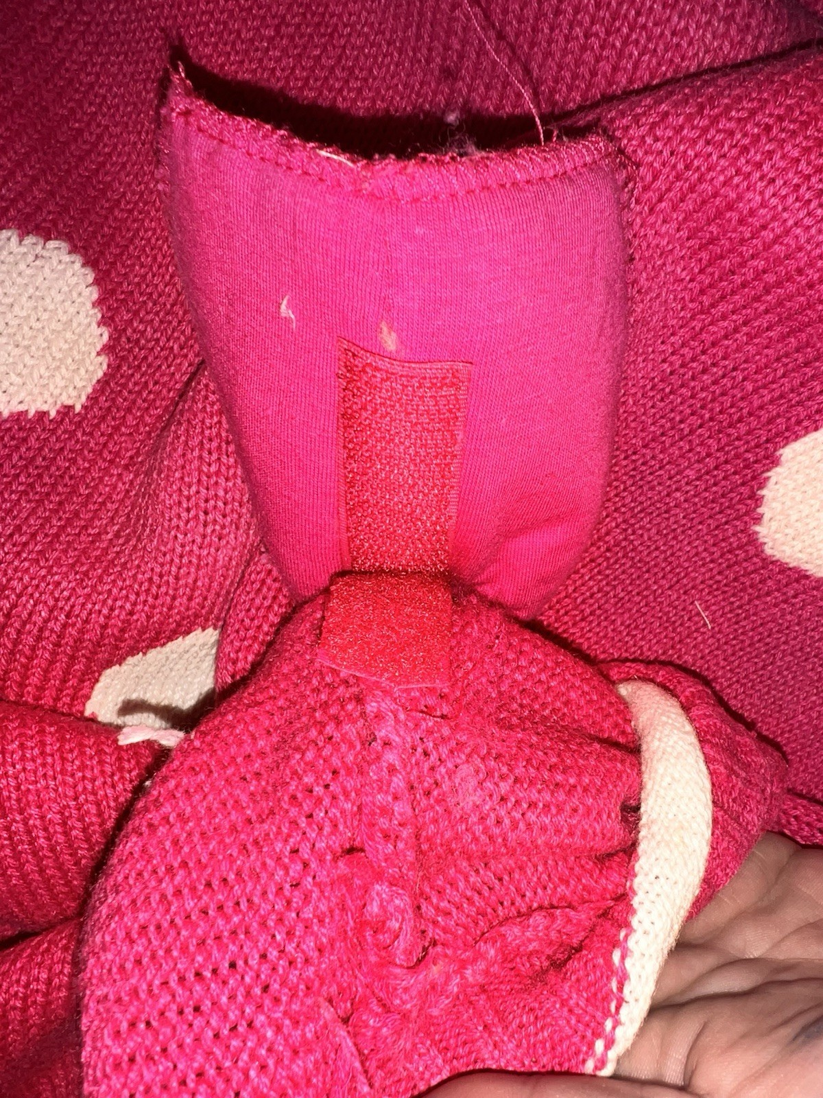 1980’s Pink Polka Dot Short Sleeve Sweater Chaus Sport Medium Shoulder Pads