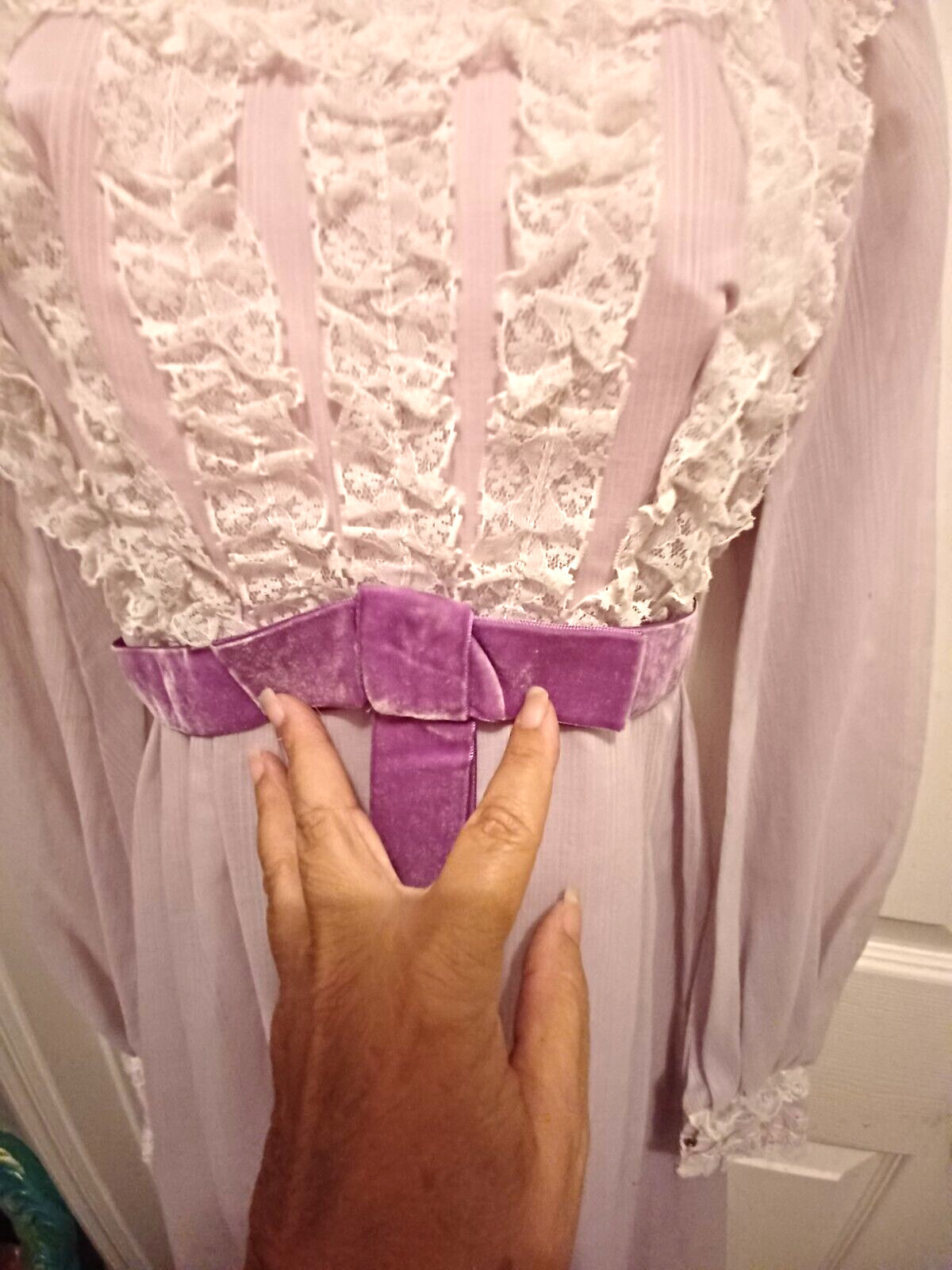 Vtg Victorian Gown Stroll Theater Rockabilly Gibson Woman’s Dress Size S 5 / 6