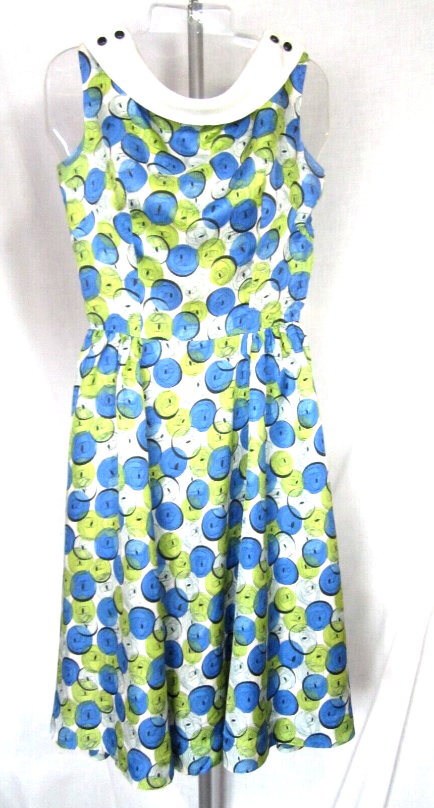 Vintage 40s Dress Costume Junior Fashion by Carole King Swing Skirt Boat Collar