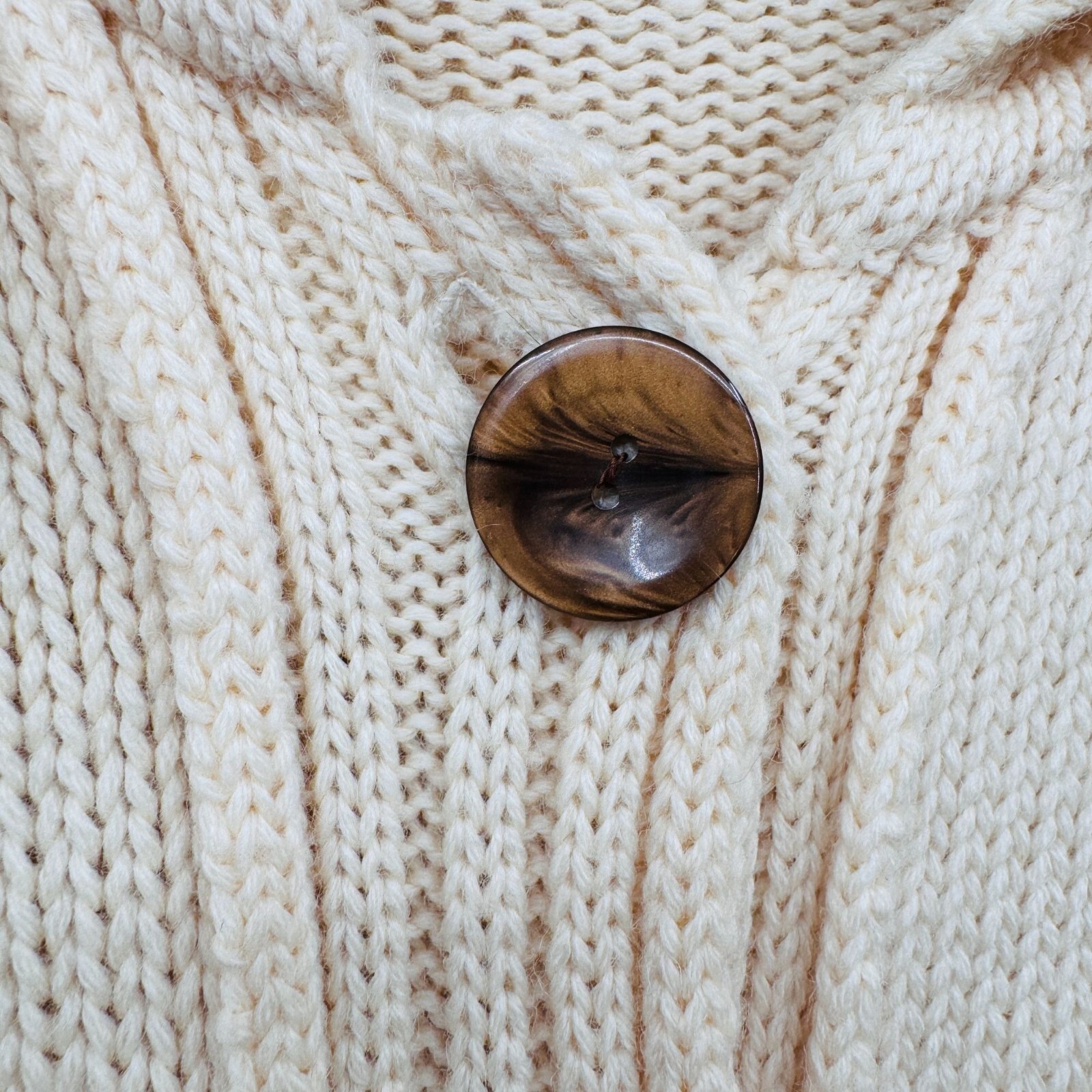 Maurada Cardigan Bishop Sleeve Old Money Grannycore Large Wool Blend Vintage 70s