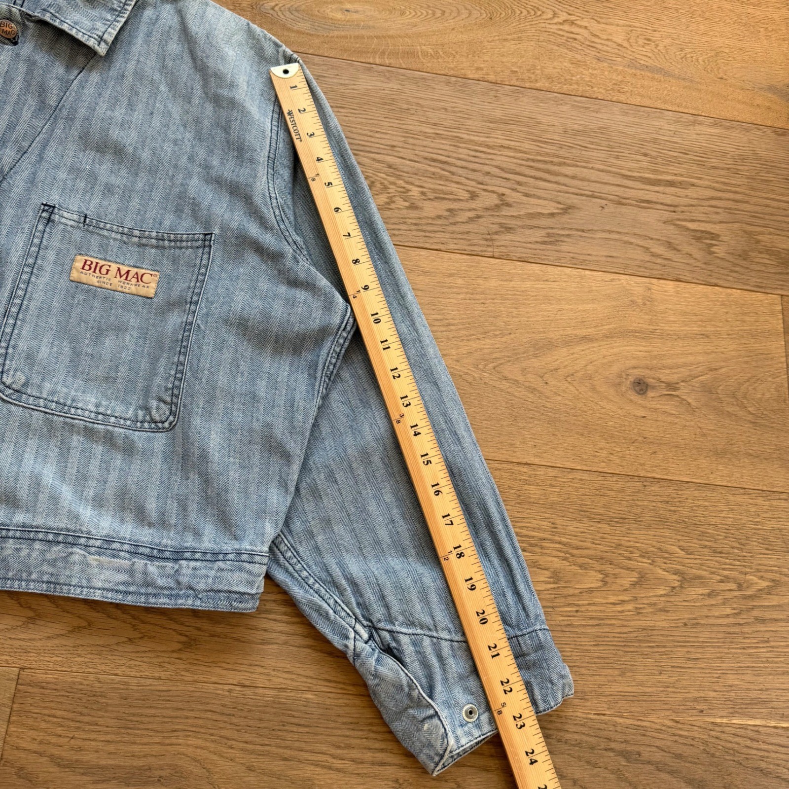 Vintage Big Mac Herringbone Denim Jacket Betty Boop LA Dodgers Chore Coat 48 Reg