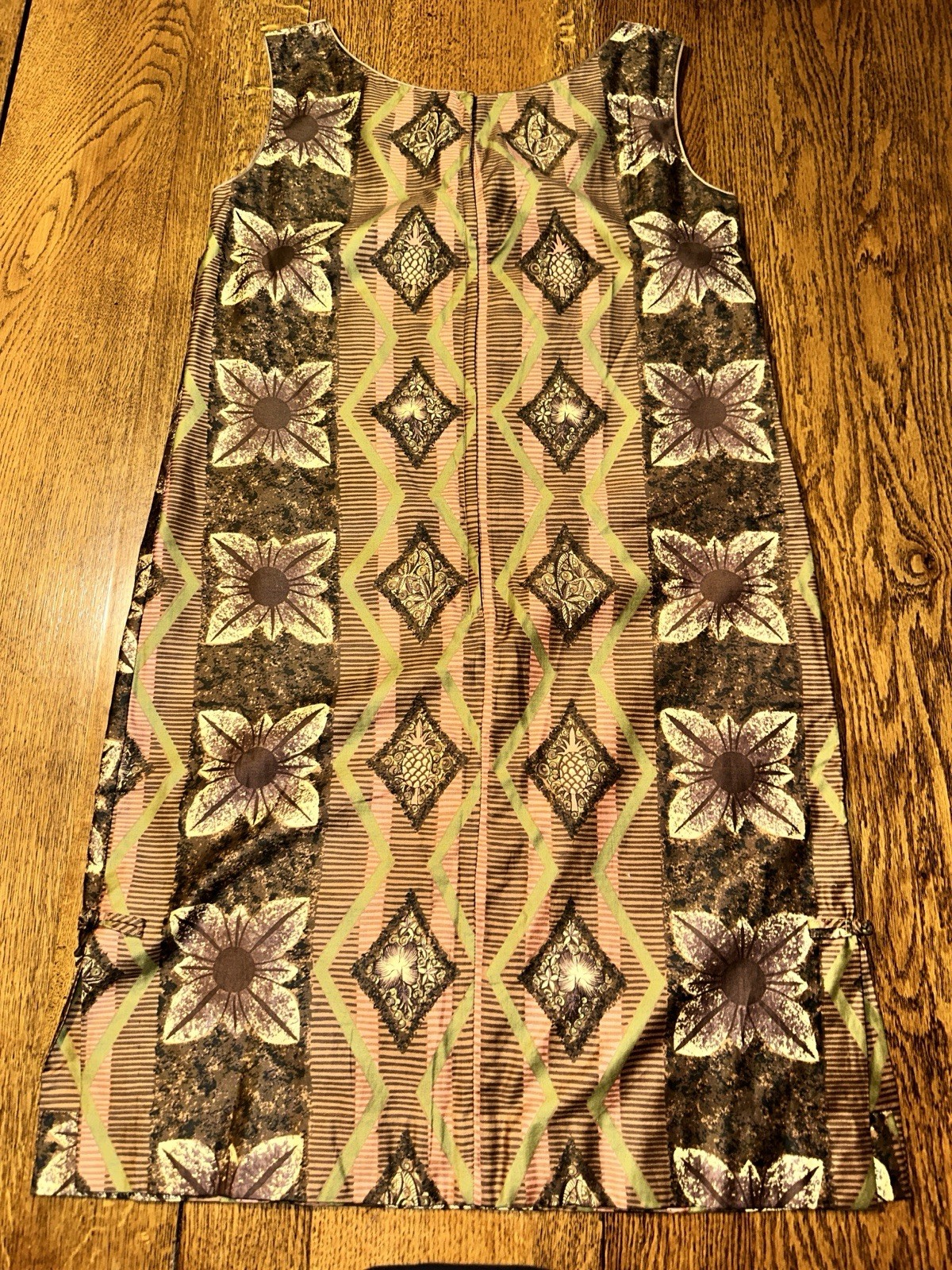 1940s Liberty House Waikiki ViBrake Hawaiian Dress Talon Zipper Tiki Barkcloth