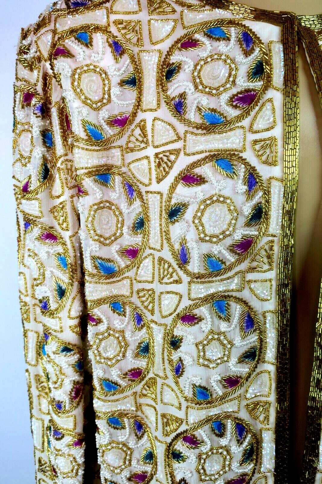 VTG 80s 90s Judith Ann Plus Creations Beaded Embellished Sequin Jacket PLUS 2X