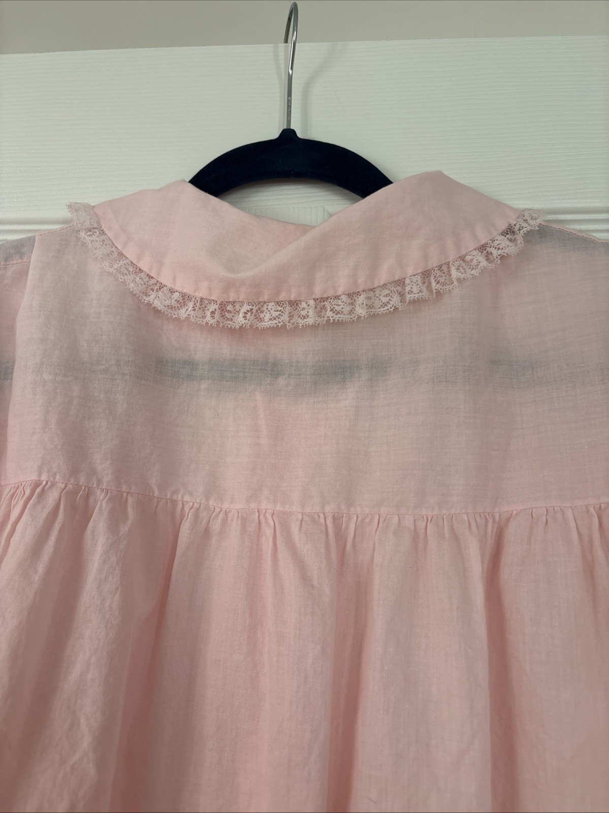 Vintage 100% Cotton Light Pink Charmode House Dress Sz L