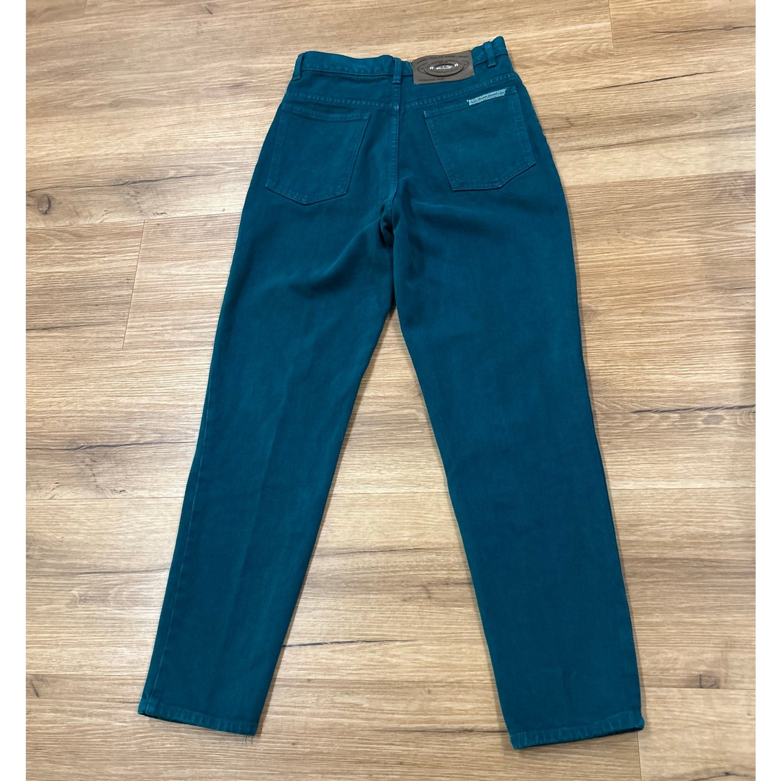 Vintage 90s Teal High Rise Button Fly Mom Jeans Boom Boom Women’s 28×29 ^