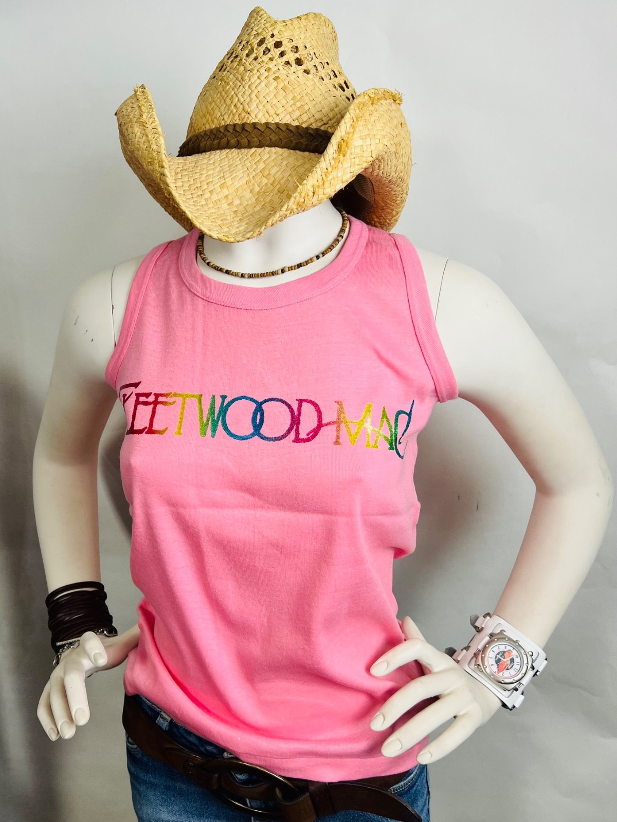 VTG 70s 80s FLEETWOOD MAC Stevie Nicks classic rock band UNUSED T-Shirt WOMENS L