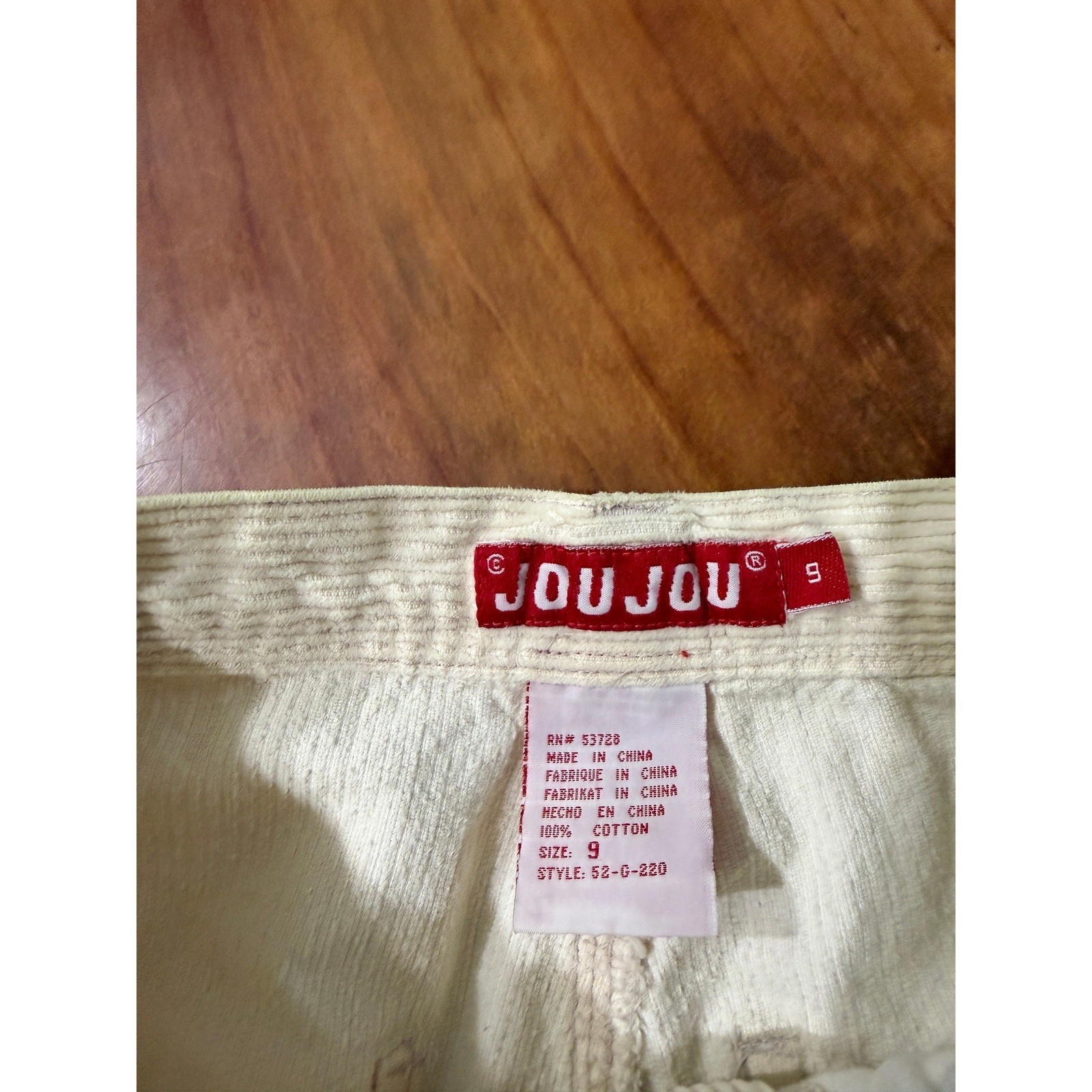Vintage 90s Y2K Jou Jou Joujou Pants Carpenter High rise Corduroy Cotton JJ1