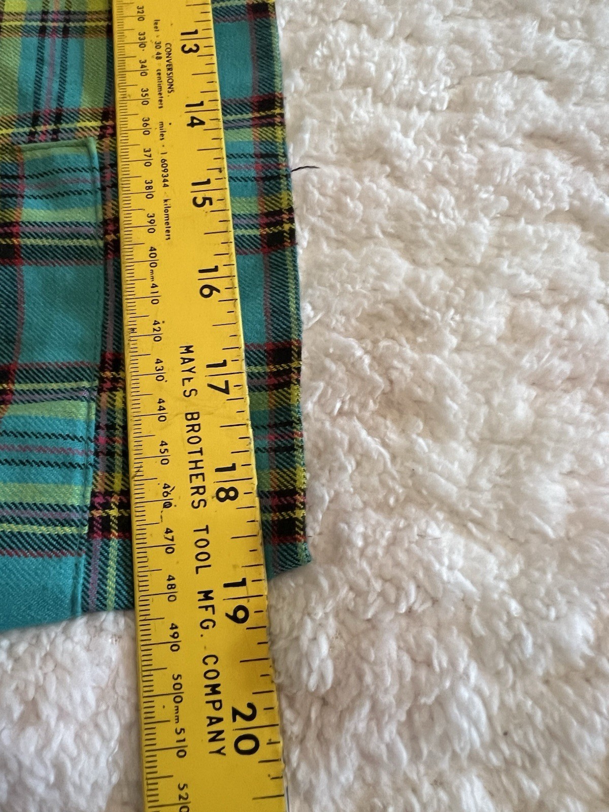 VTG Made In The USA Jazzy Blazer Women’s (M) Turquoise Plaid Preppy. JZ151