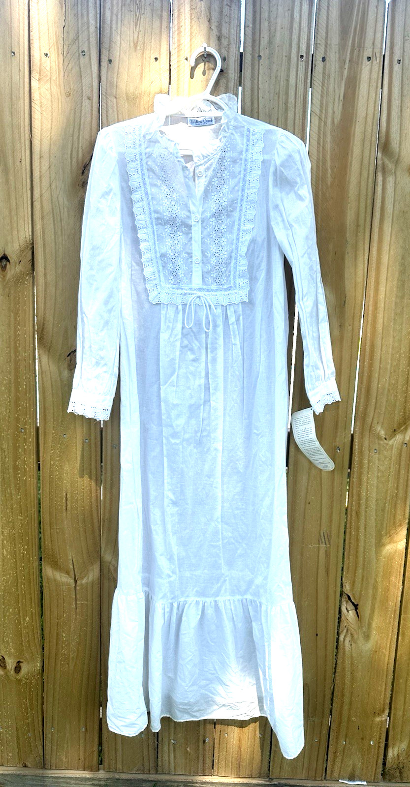 Vintage Willow Creek Nightgown Eyelet Sz S Prairie Romantic NWT Cottagecore NOS