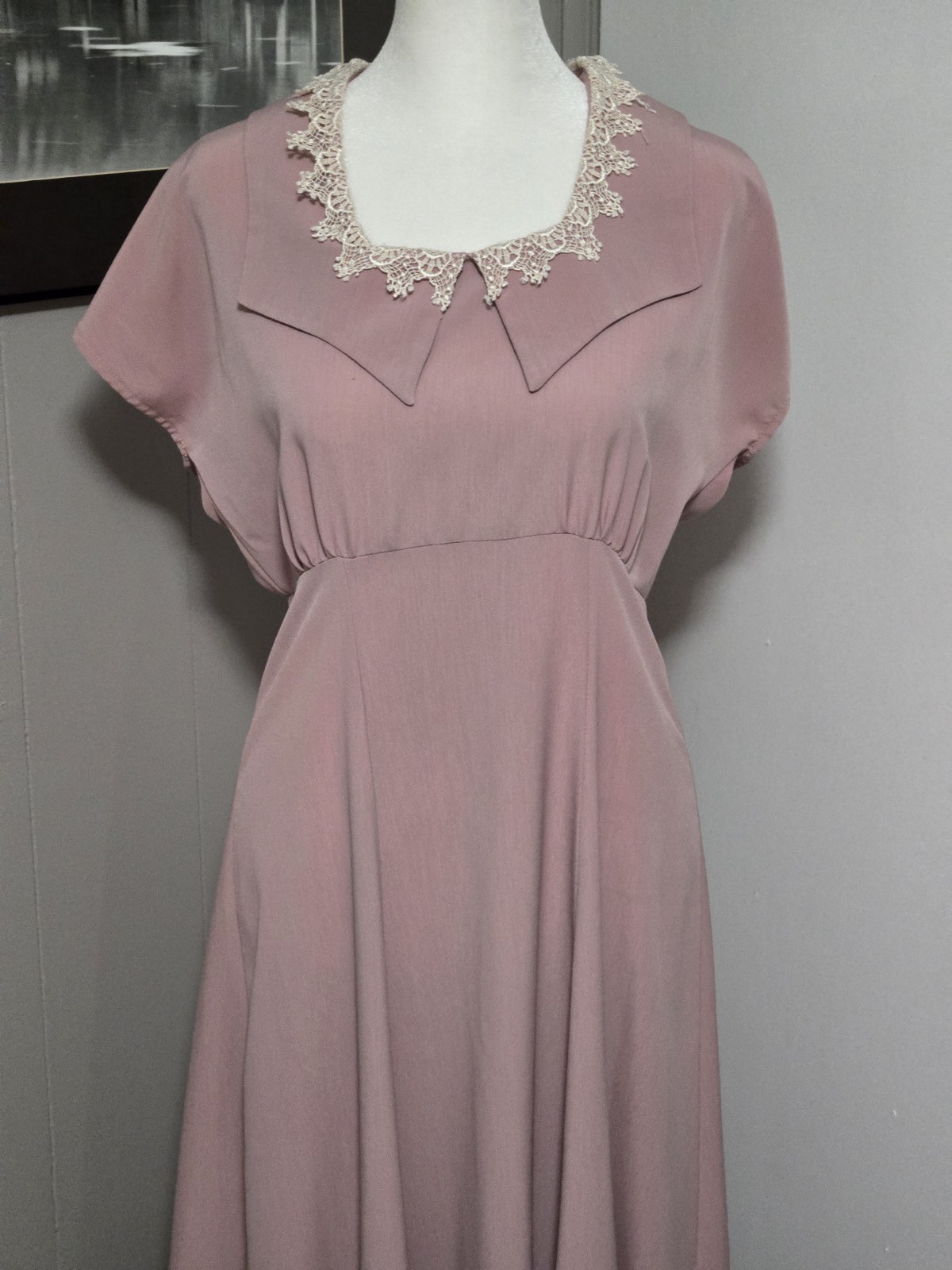 Vintage 80s CDC Mauve Dress Size 8