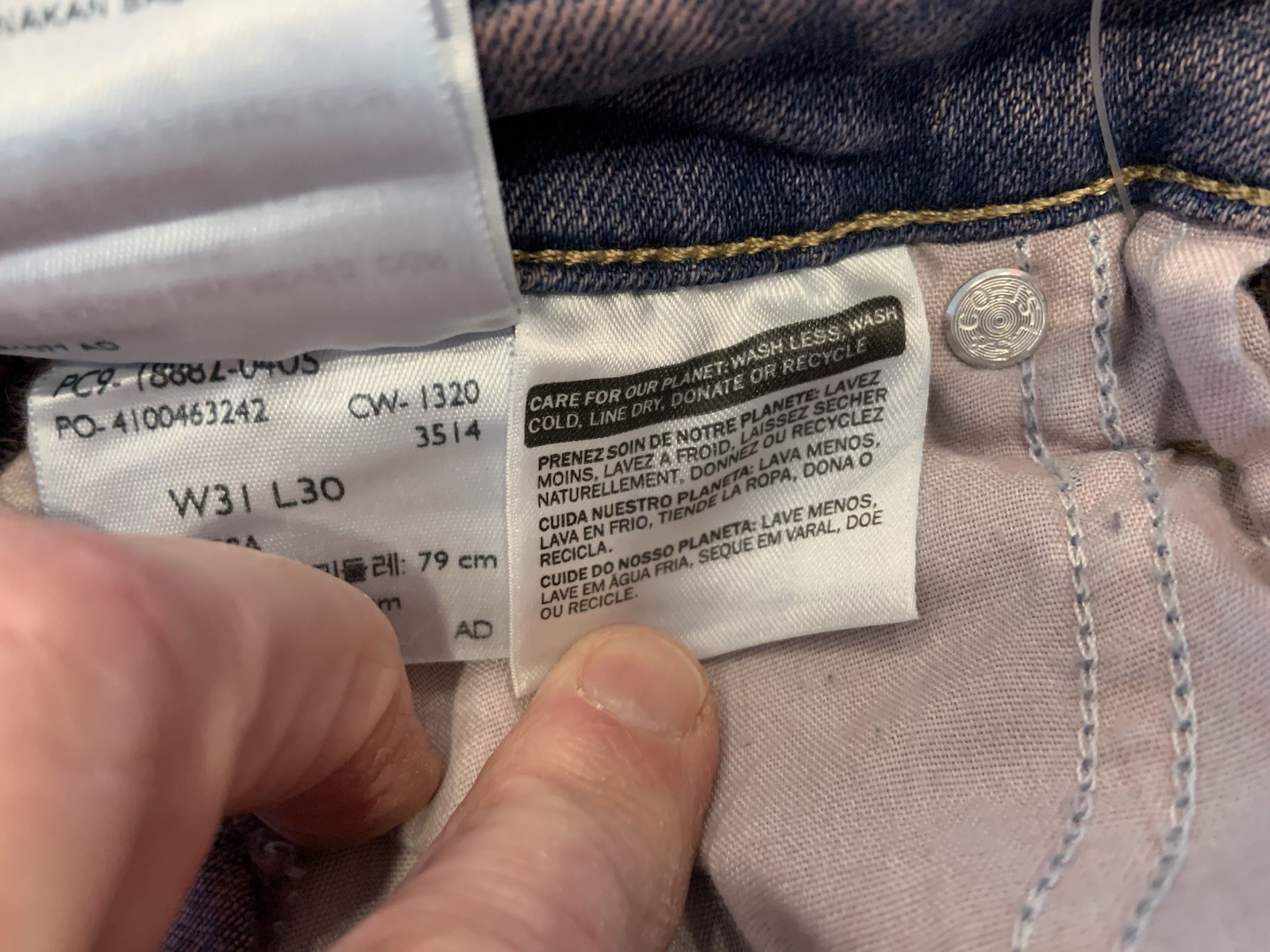 LEVIS 721 Skinny High Rise 31/30 Acid Washed Purple Hue NWT Rare!