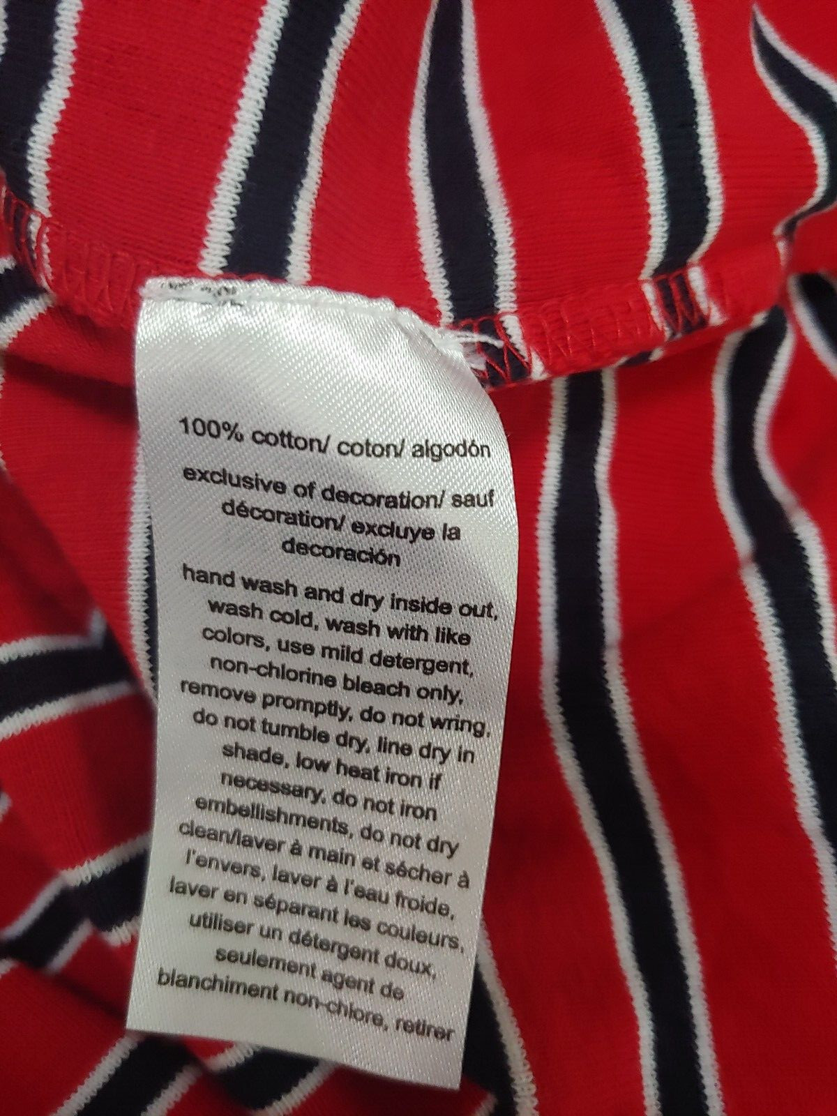 Vtg Tommy Hilfiger Dress Large Y2k Spell Out Hooded Shirt Red Striped Cotton