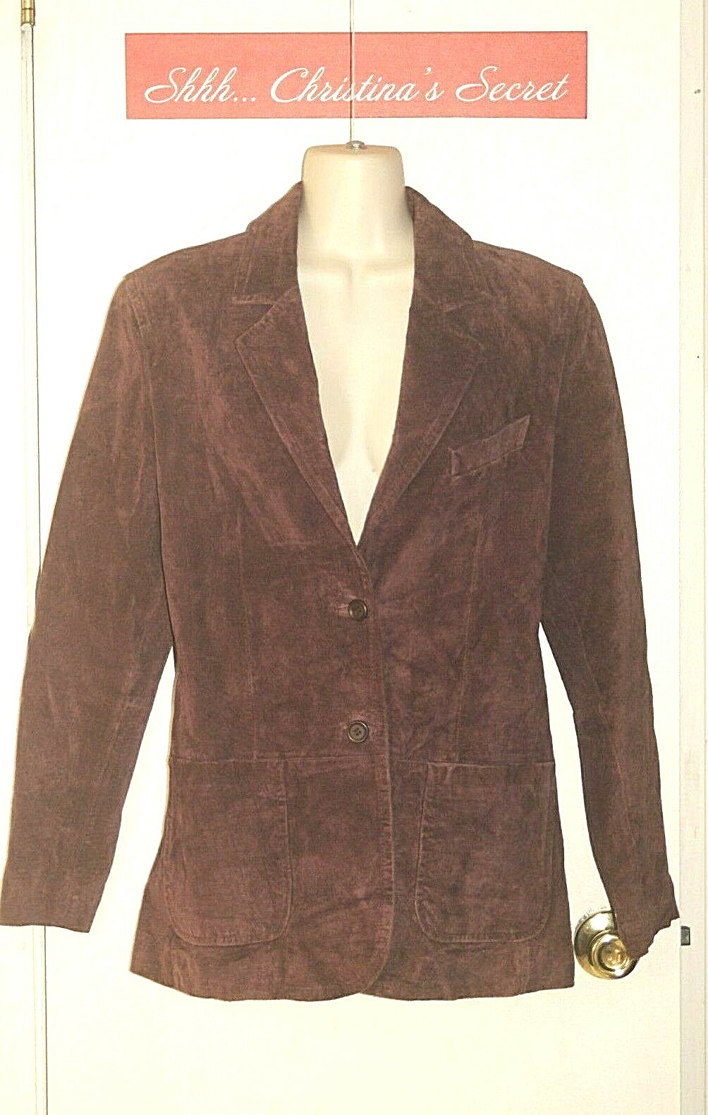 VINTAGE MARGARET GODFREY Womens Jacket Suede Plum Sz 4 *G&XLNT++