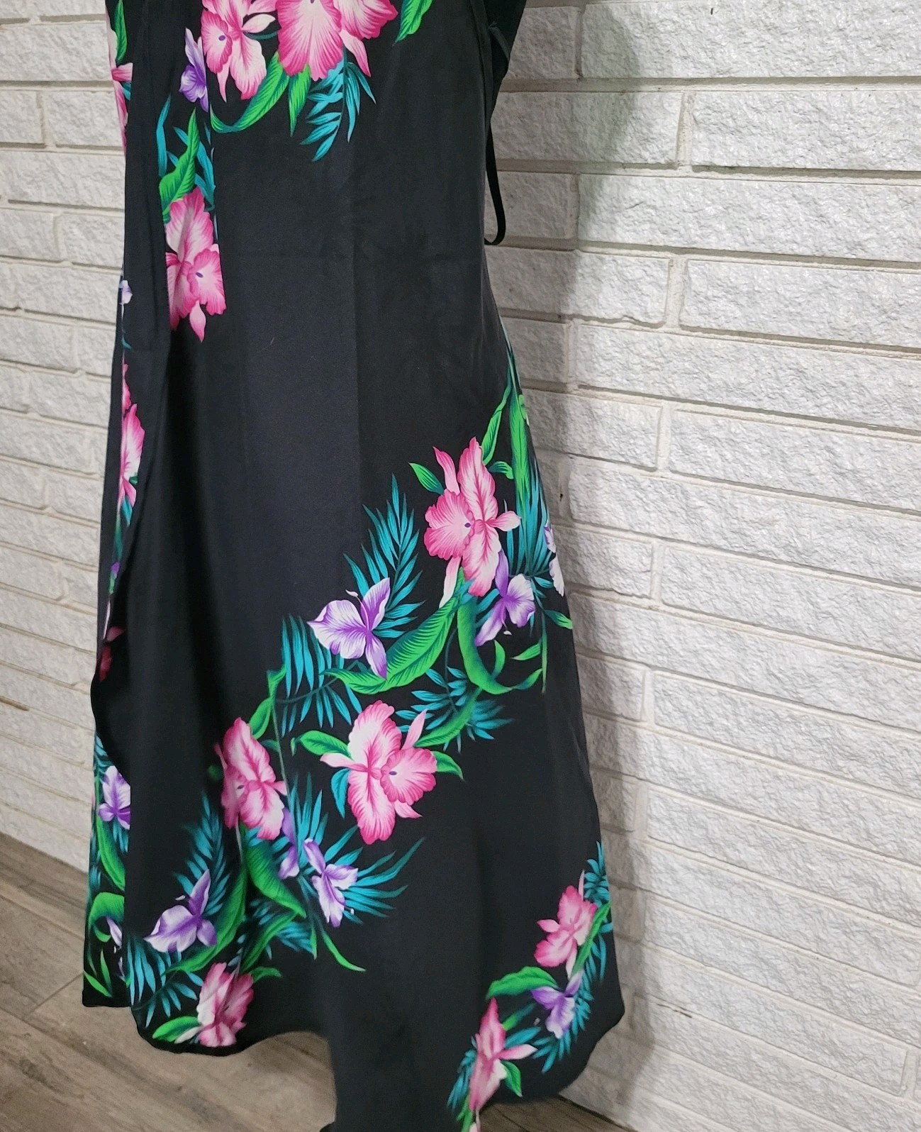 Vintage Helena’s Hawaiian Halter Beach Dress Double Tie Back Tropical One Size
