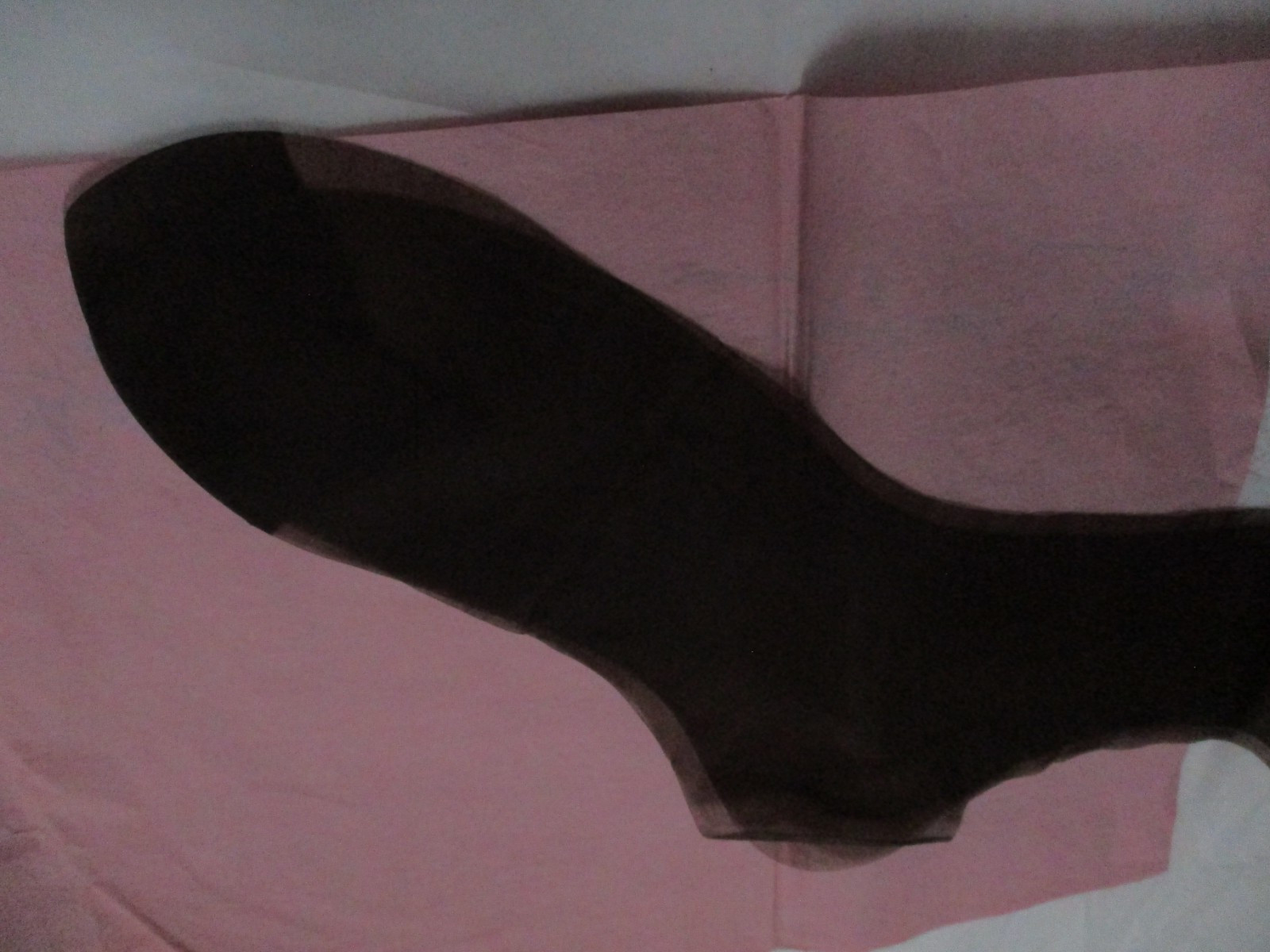 1 PR VINTAGE SCHIAPARELLI RT SHEER SHINY FLAT KNIT NYLON STOCKINGS SIZE 10 BROWN