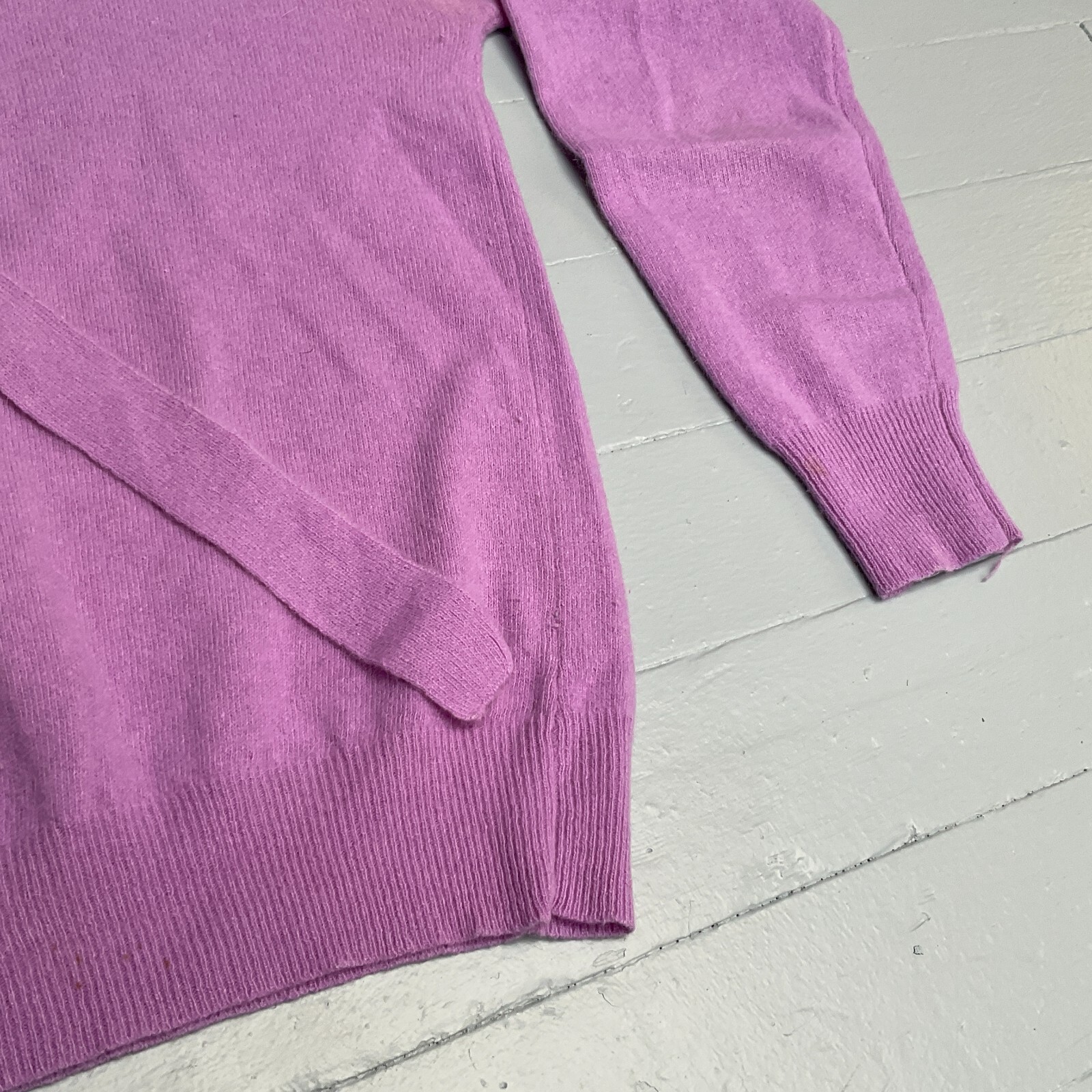 Vintage Halston III Sweater Lavendar Lambswool Angora Front Tie