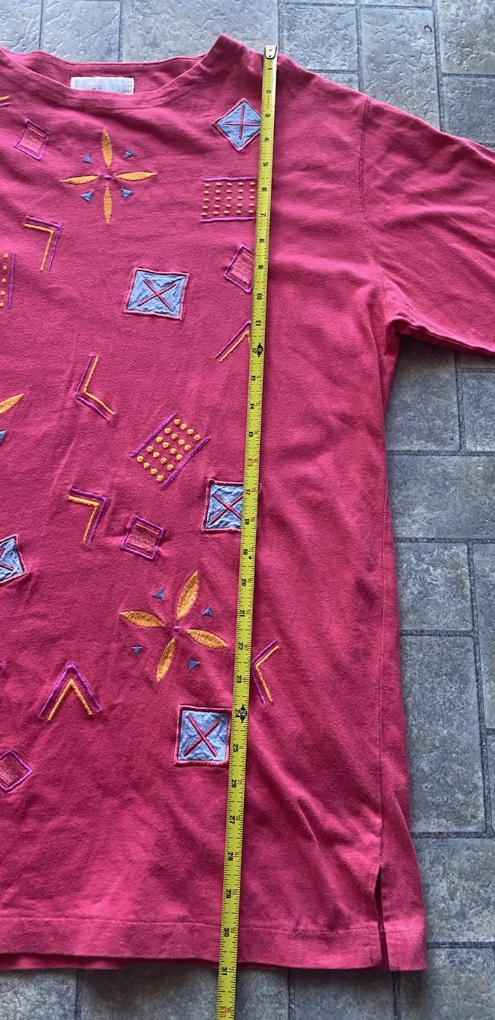 Vintage Single Stitch Segrets Sun Prints WOMANS LARGE Long Sleeve Shirt