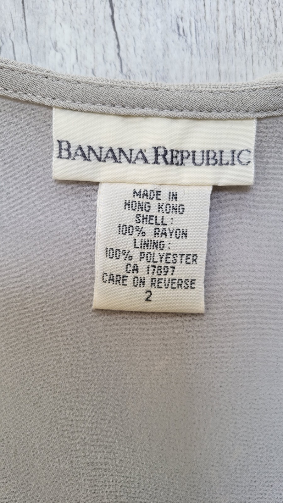 Vintage 90s Banana Republic Soft Gray Vine Print Maxi Dress Tie Back-Size S -EUC