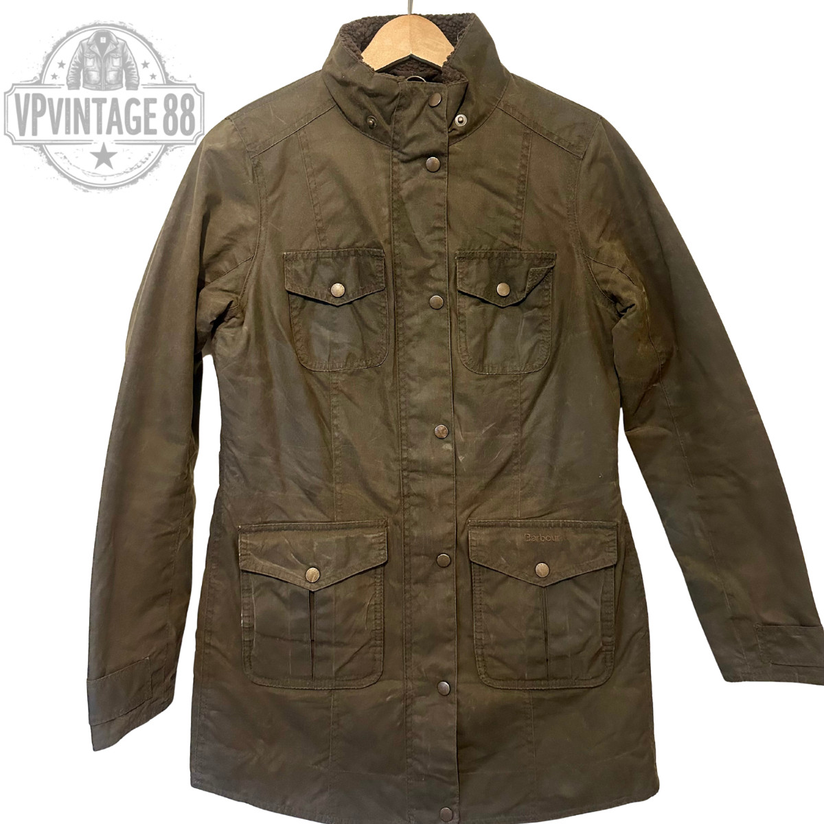 Vintage Barbour Original Tartan Waxed Jacket Khaki Heritage Made in England