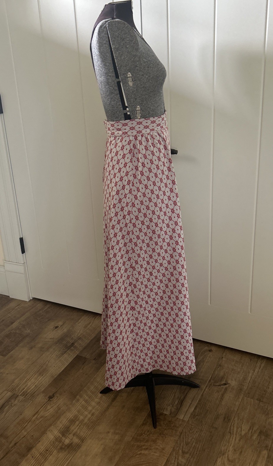 Vintage 1970’s Handmade Polyester Ankle Length Skirt Size S