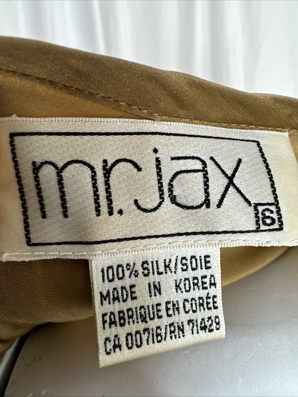 Mr. Jax 100% Silk Top Vintage Size 6