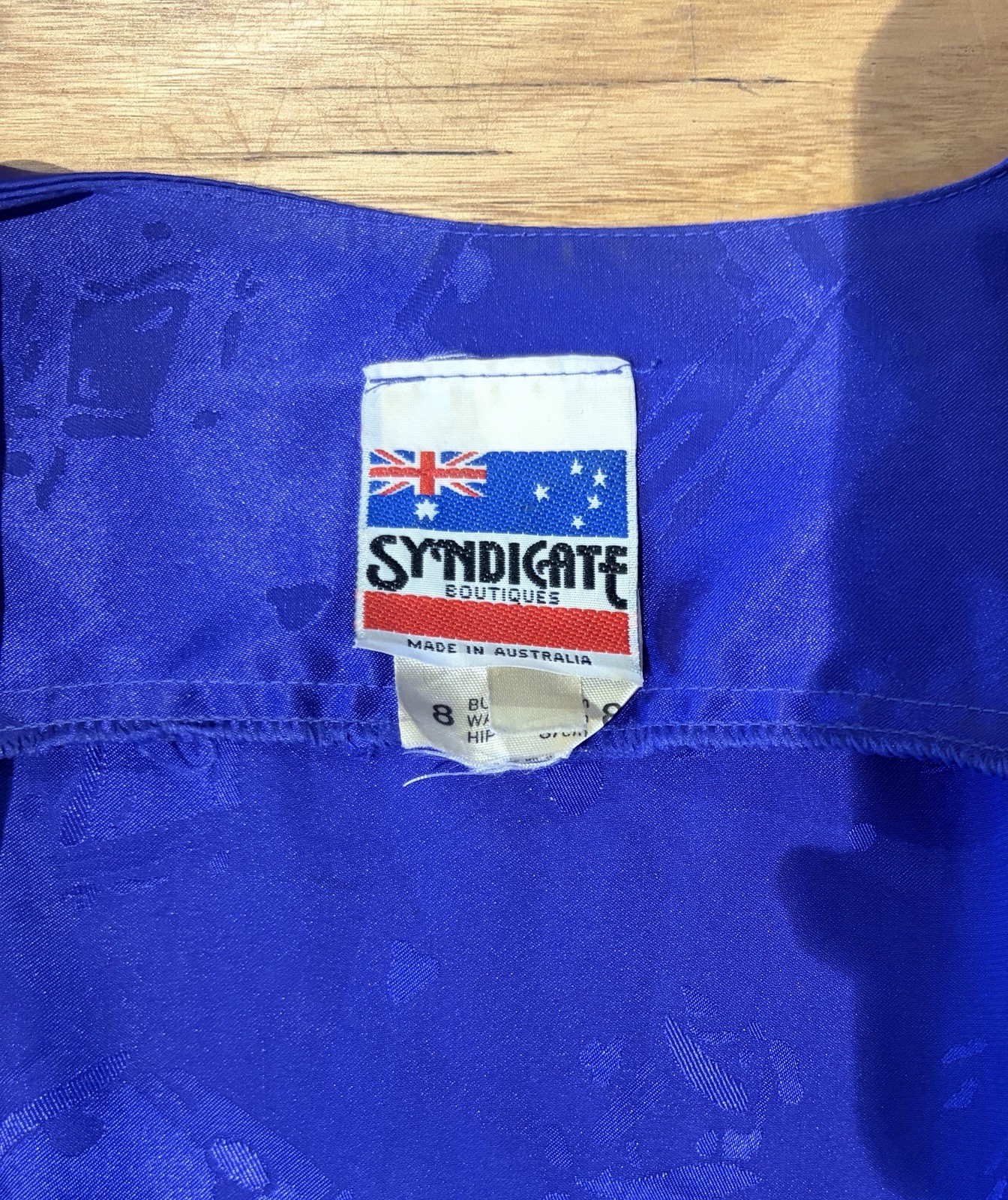 Vintage Syndicate Purple Cocktail Jacket Size AU 8 Balero Satin Retro 1980’s