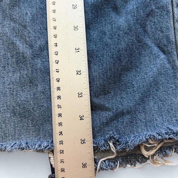 Assymetric Recycled Arizona Jeans Wrap Maxi Denim Skirt Back Slit Grunge