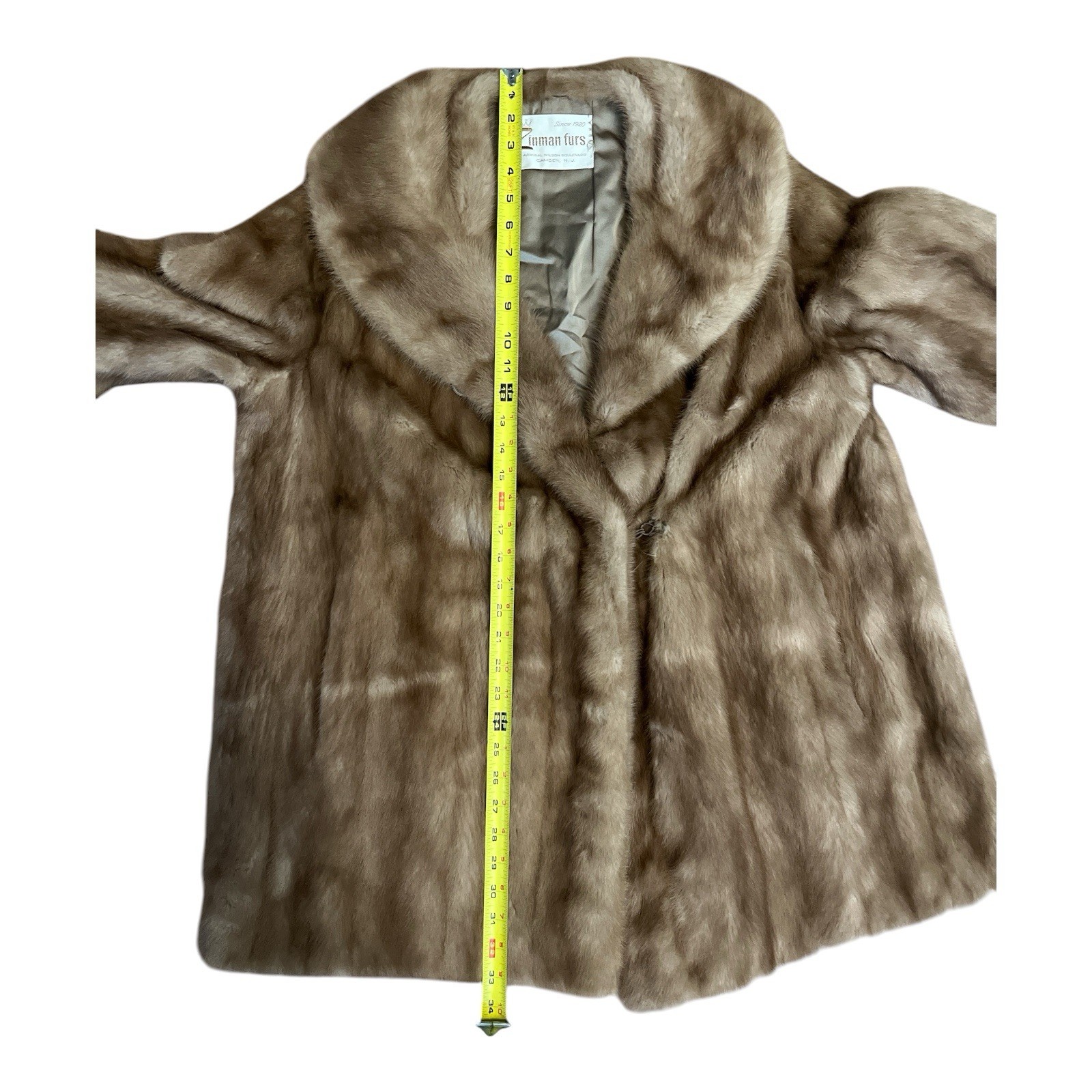 Zinman Furs Vintage Mink Stroller/Walking Coat Palomino Women’s Custom T4