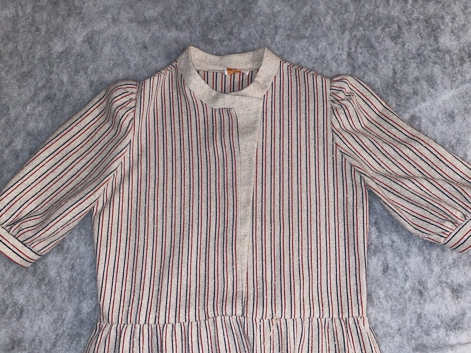 Vtg „Lady Carol of New York” Multicolored Striped Dress No Tags See Measure