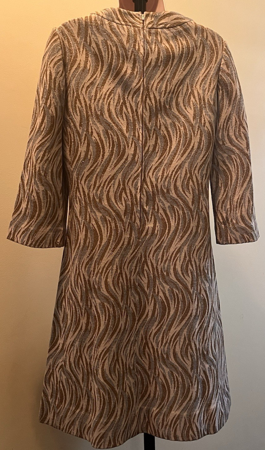 Vintage Kimberly Mid-century 1960’s Metallic Yarn Wool Dress