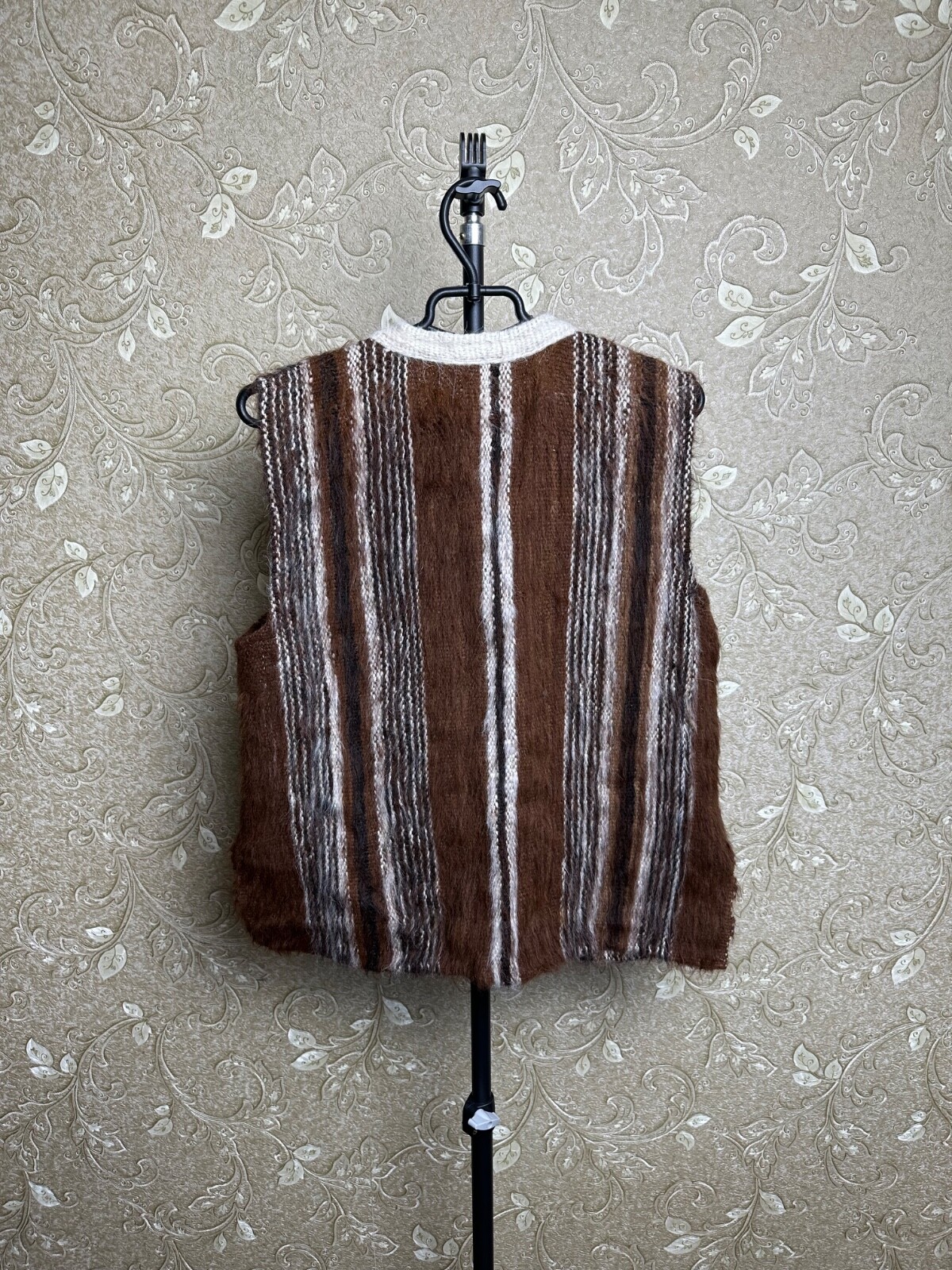 Vintage 80s Alpaca Vest Antati Mr Handmade in Bolivia Brown Unisex Size S-M
