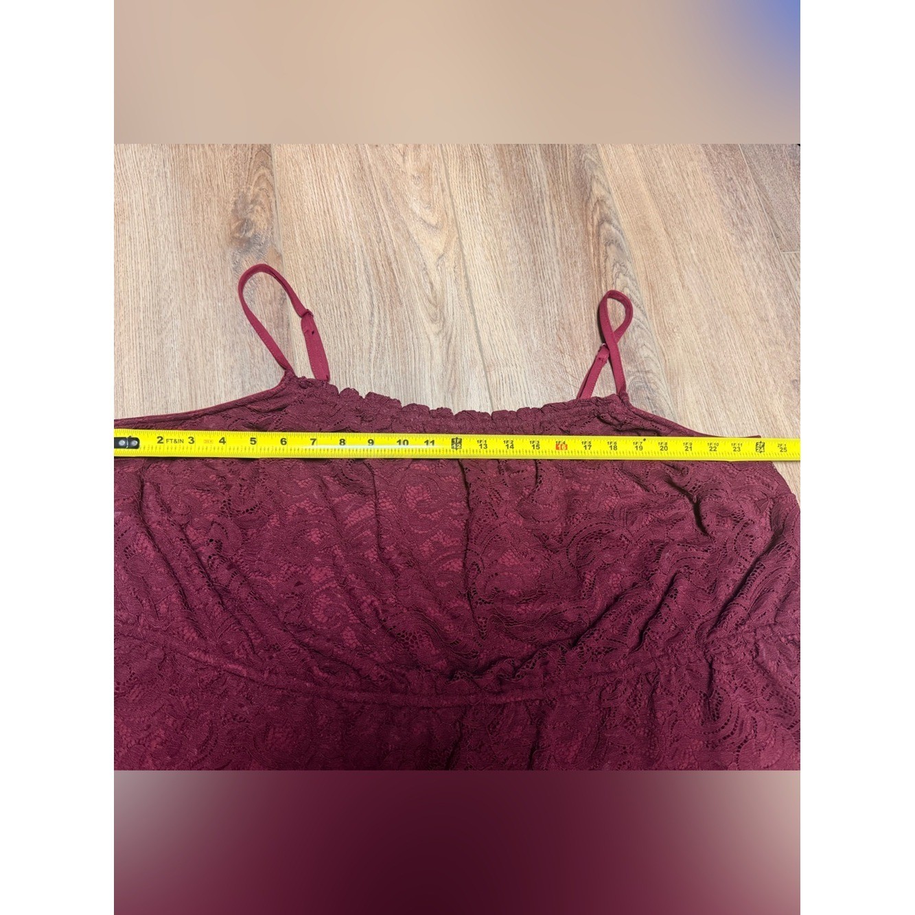 Lane Bryant Burgundy Lace Babydoll Cami Tank 26/28 Plus Romantic Date Night