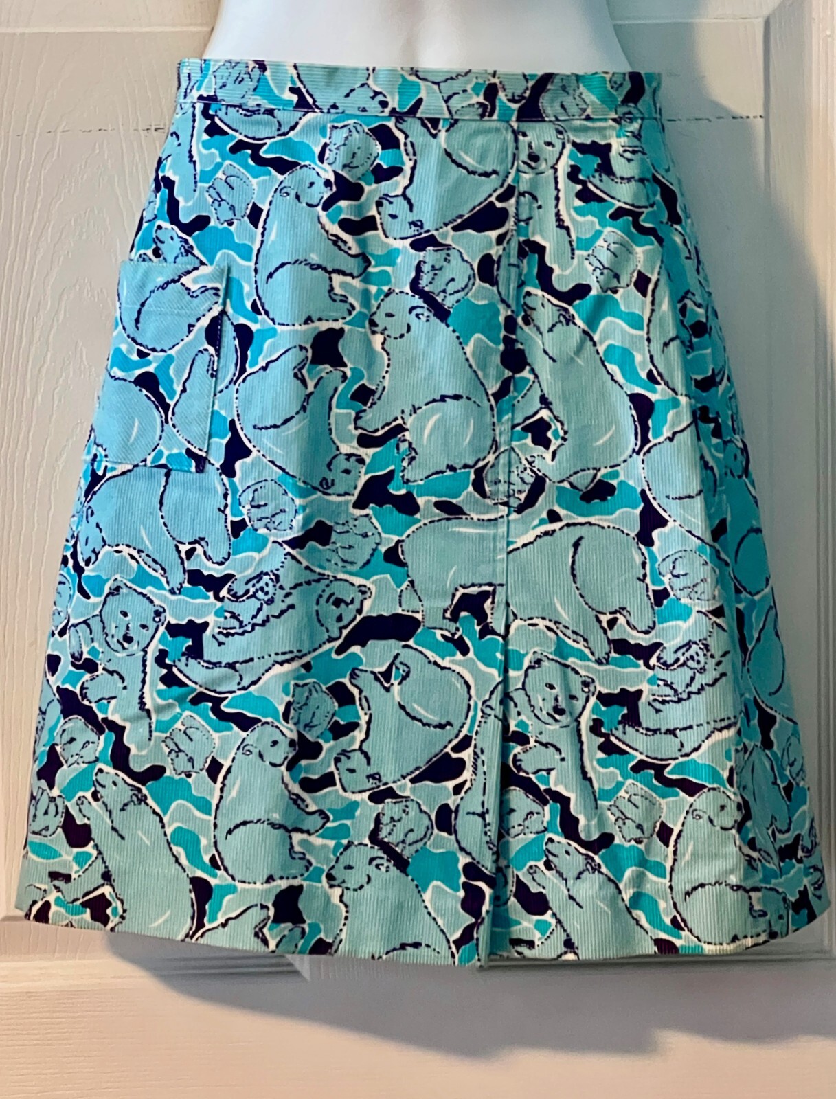 Vintage 1990s Y2K LILLY PULITZER 100% COTTON Polar Bear Skirt DESIGNER RaRe
