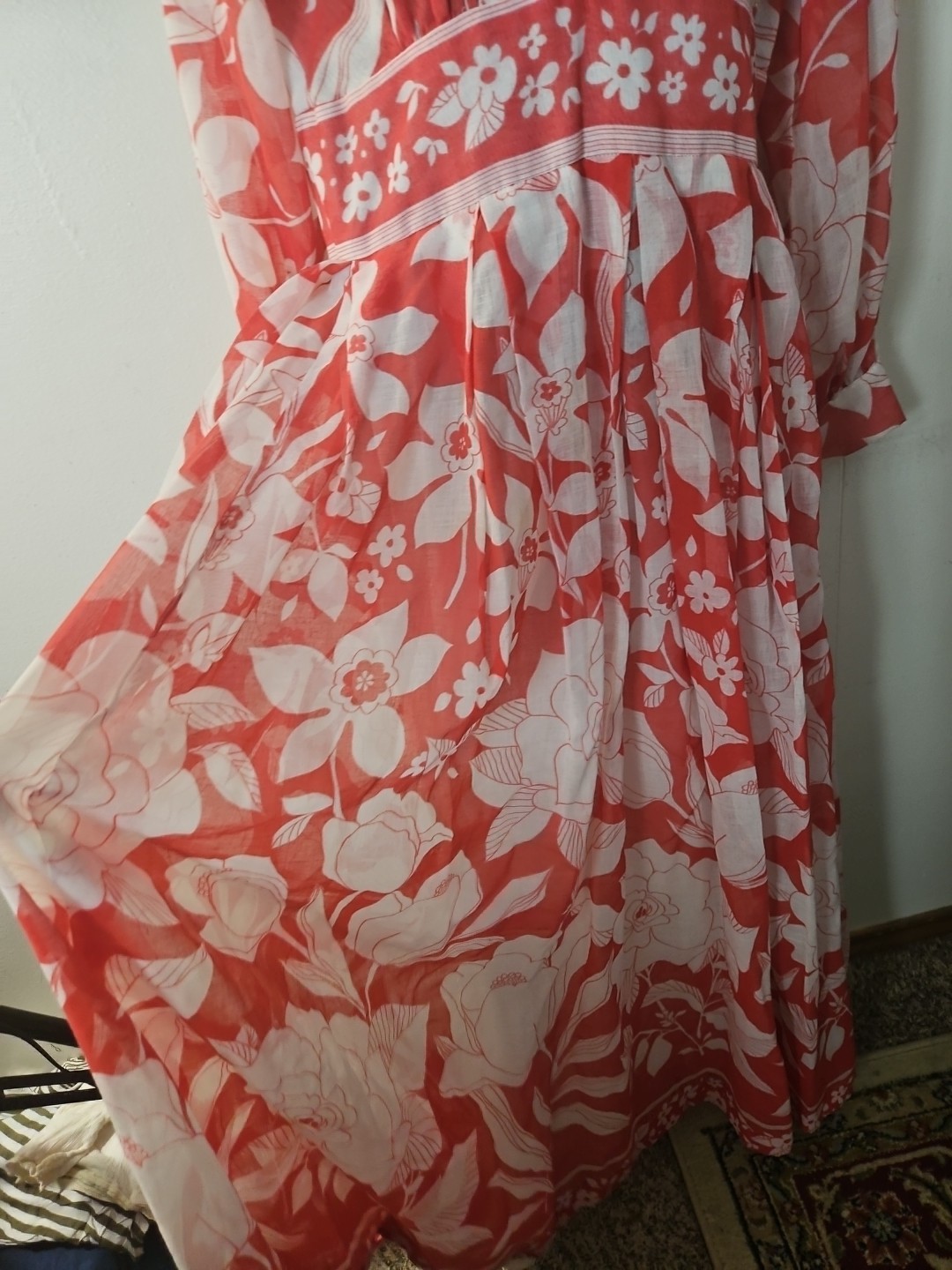 Avalon Classics Vintage Red And White 1960s Maxi Dress Size 10