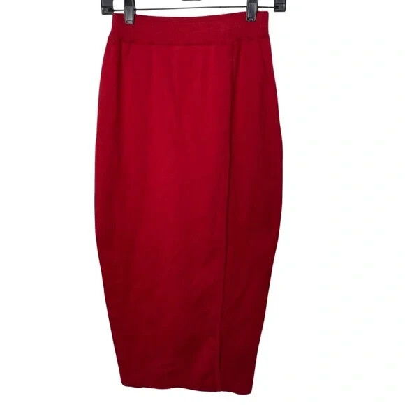 Theo Miles red vintage midi skirt sz S