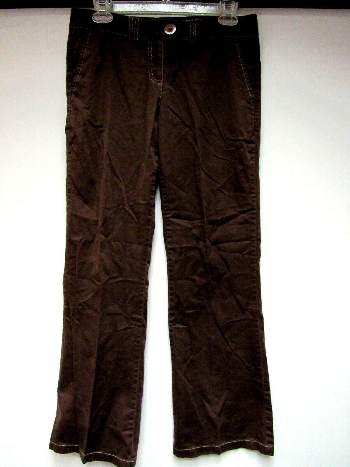 VTG PORTRAIT Stretch Cotton Pants Chocolate Brown Caramel Tan 33 x 31 9 M EUC