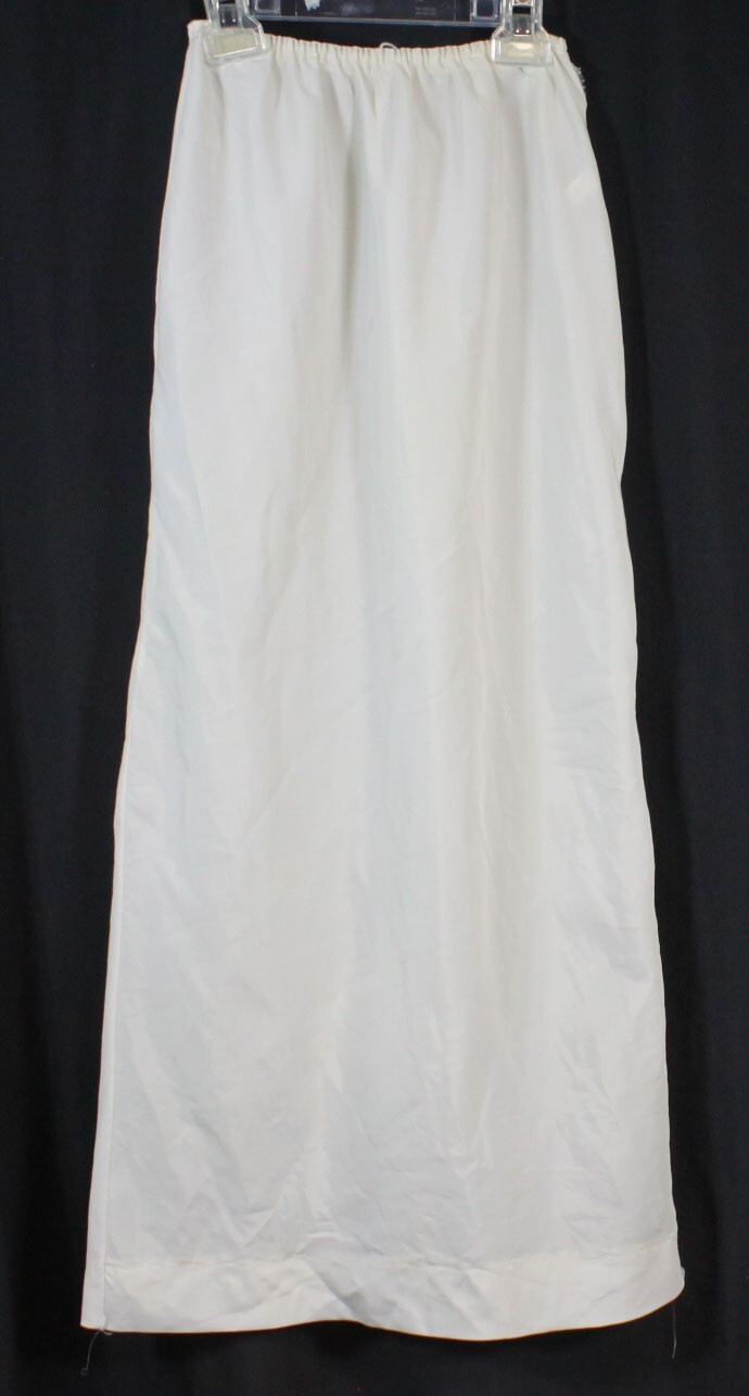 Vtg Val Mode Slip Very Long Polyester Nylon Elastic Waist Pull On Slit Slim S
