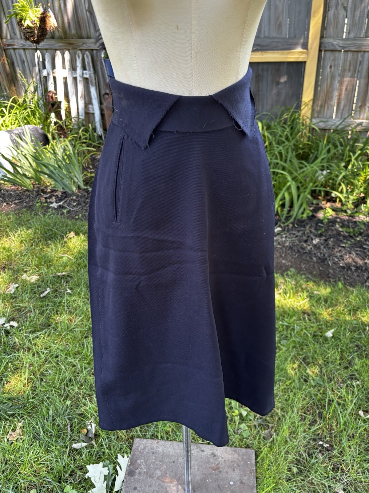 Antique Victorian Edwardian Walking Suit Jacket Skirt Set Wool 1910s