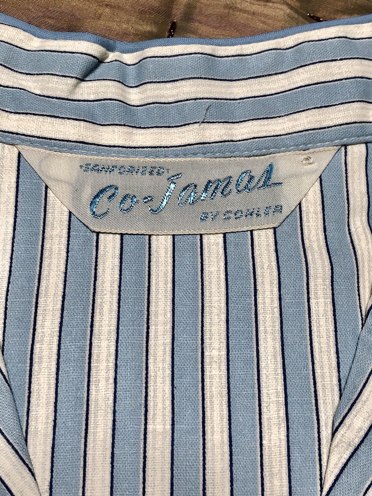 VTG 1950s DEADSTOCK NOS Man-Tailored FRENCH BLUE WHITE STRIPED PAJAMAS Sz-40