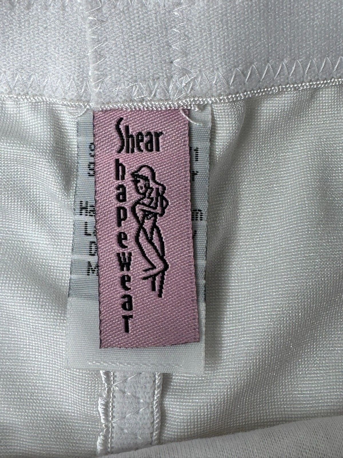 Shear Shapewear Vintage Retro Pin-Up High Waist Shiny Panties White Med