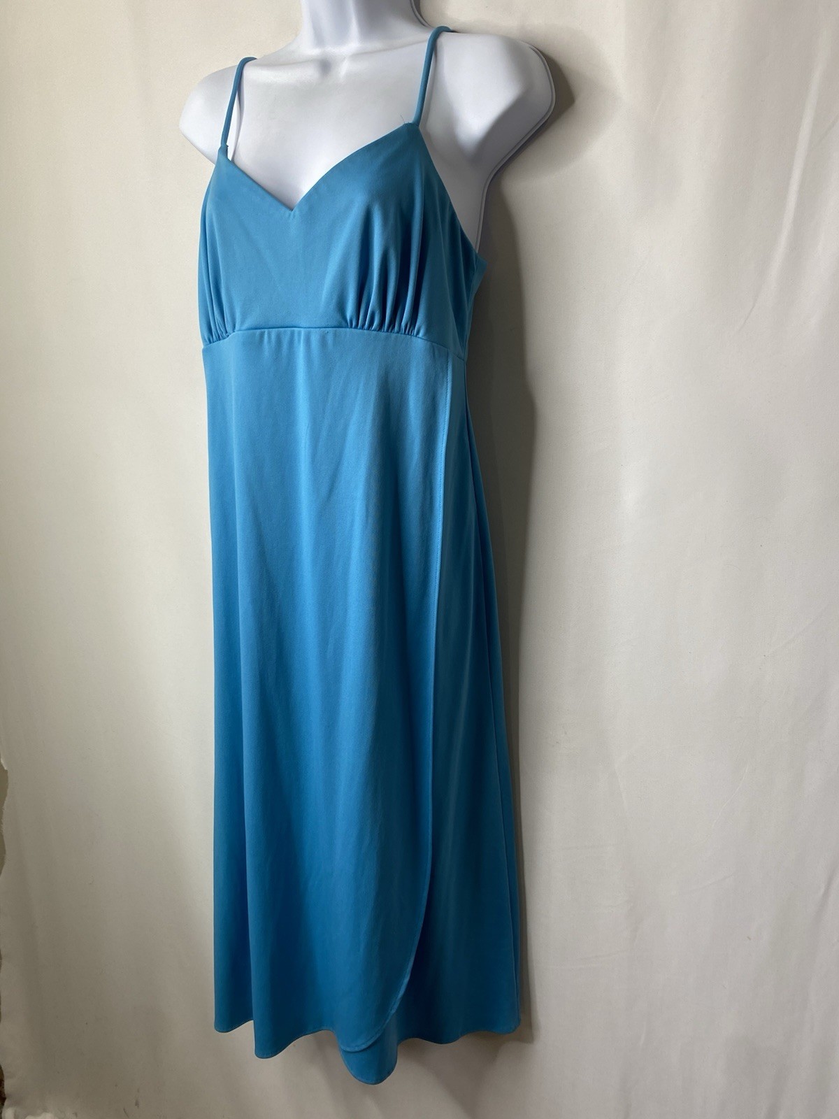 Vintage JCPenney Fashion Cocktail Dress Size 16 T Faux Wrap Slinky Going Out 80s