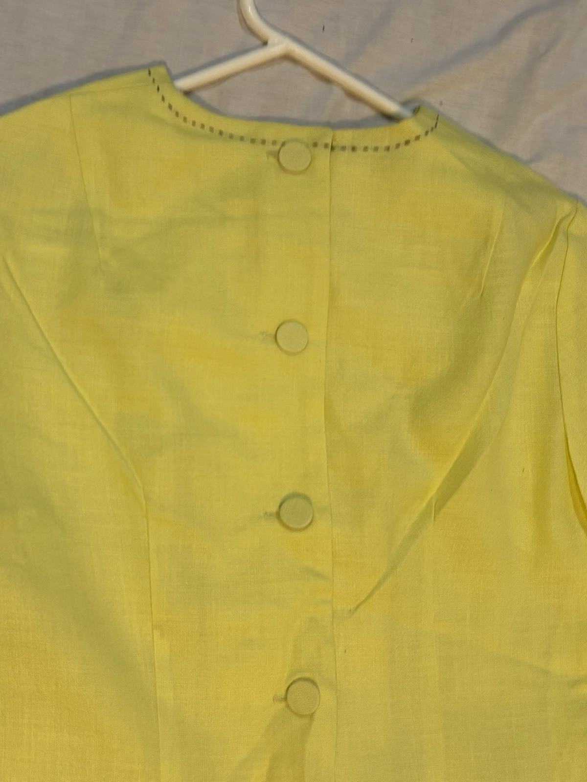 Vintage 60s 70s Jeanne Durrell Dallas 3 Pc Suit Mod Yellow Skirt Set Size 8