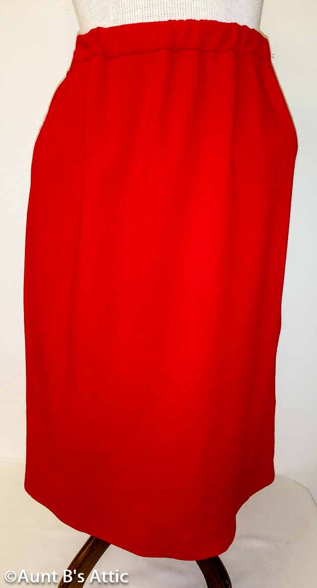Suit Ladies Vintage 80’s Classic Red 2Pc Robbie Sport Jacket & Skirt Medium