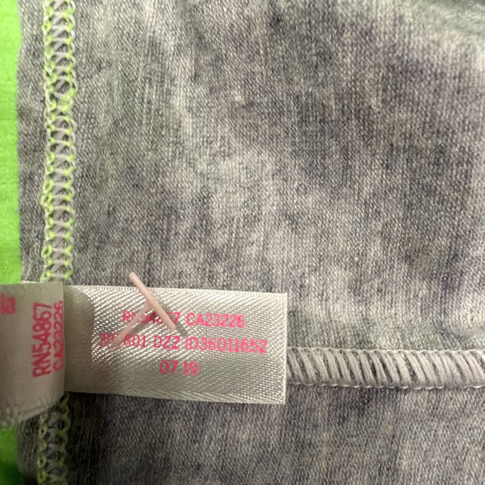 Victoria’s Secret PINK S Cheekster/ Tanga Logo Band Gray/Green