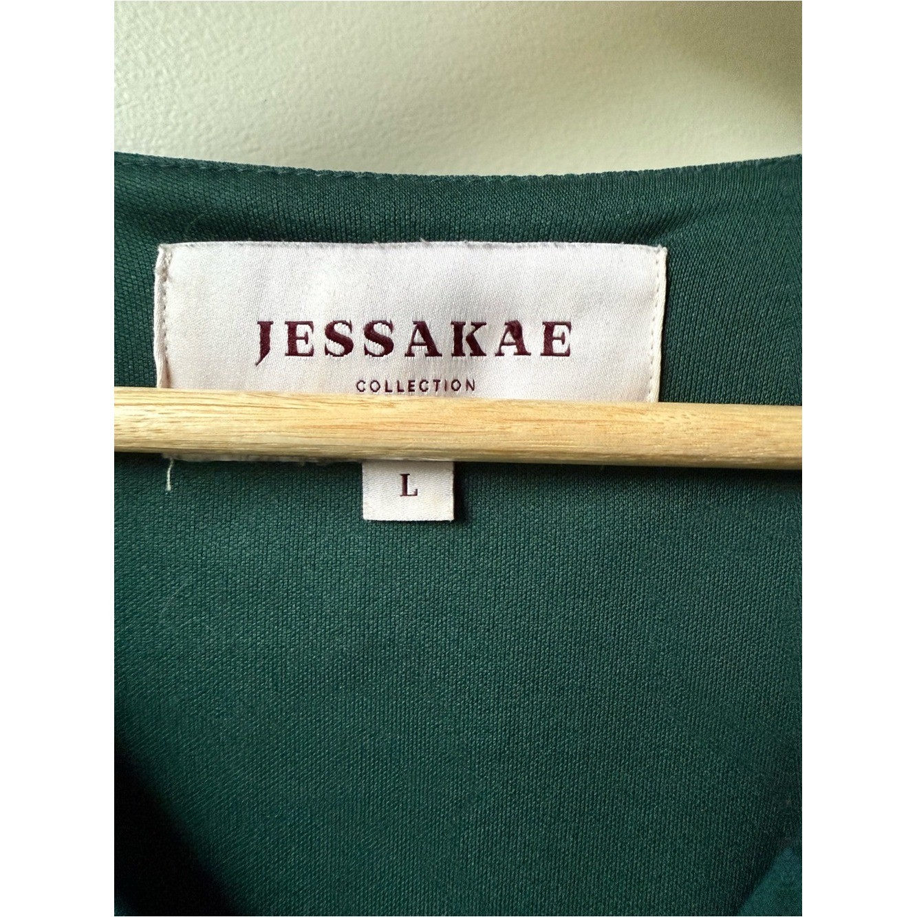 JESSAKAE COLLECTION Folklore Fit Flare Retro Green Midi Dress Timeless Classic L