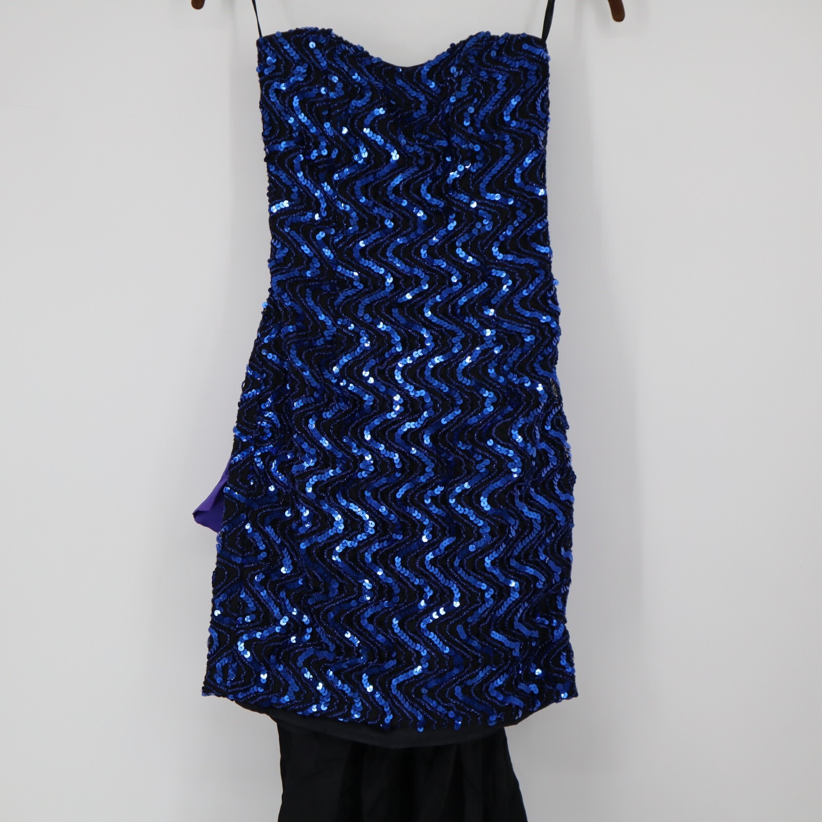 Jessica McClintock Gunne Sax Strapless Bodycon Sequin Party Formal Prom Dress